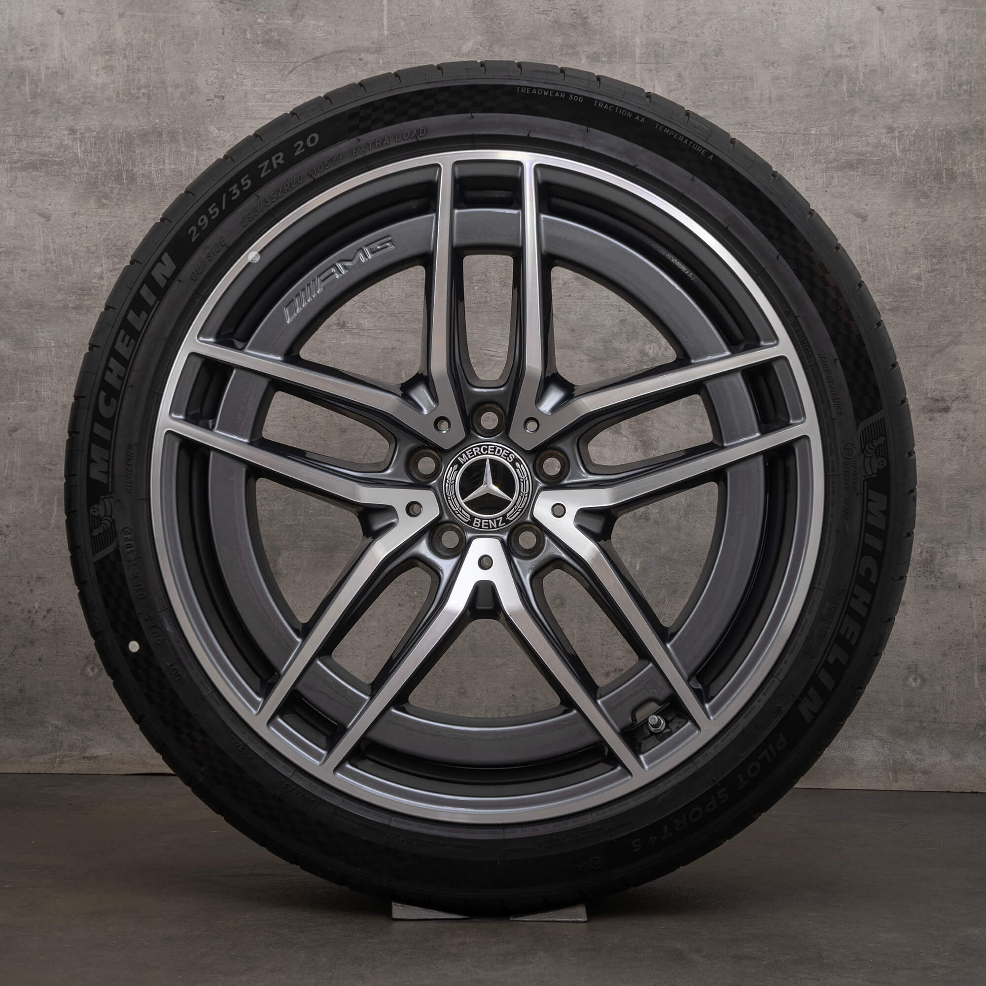 Originele AMG Mercedes Benz SL velgen 20 inch 43 55 63 R232 zomerwielen A2324012100 A2324012200 Himalaya grijs