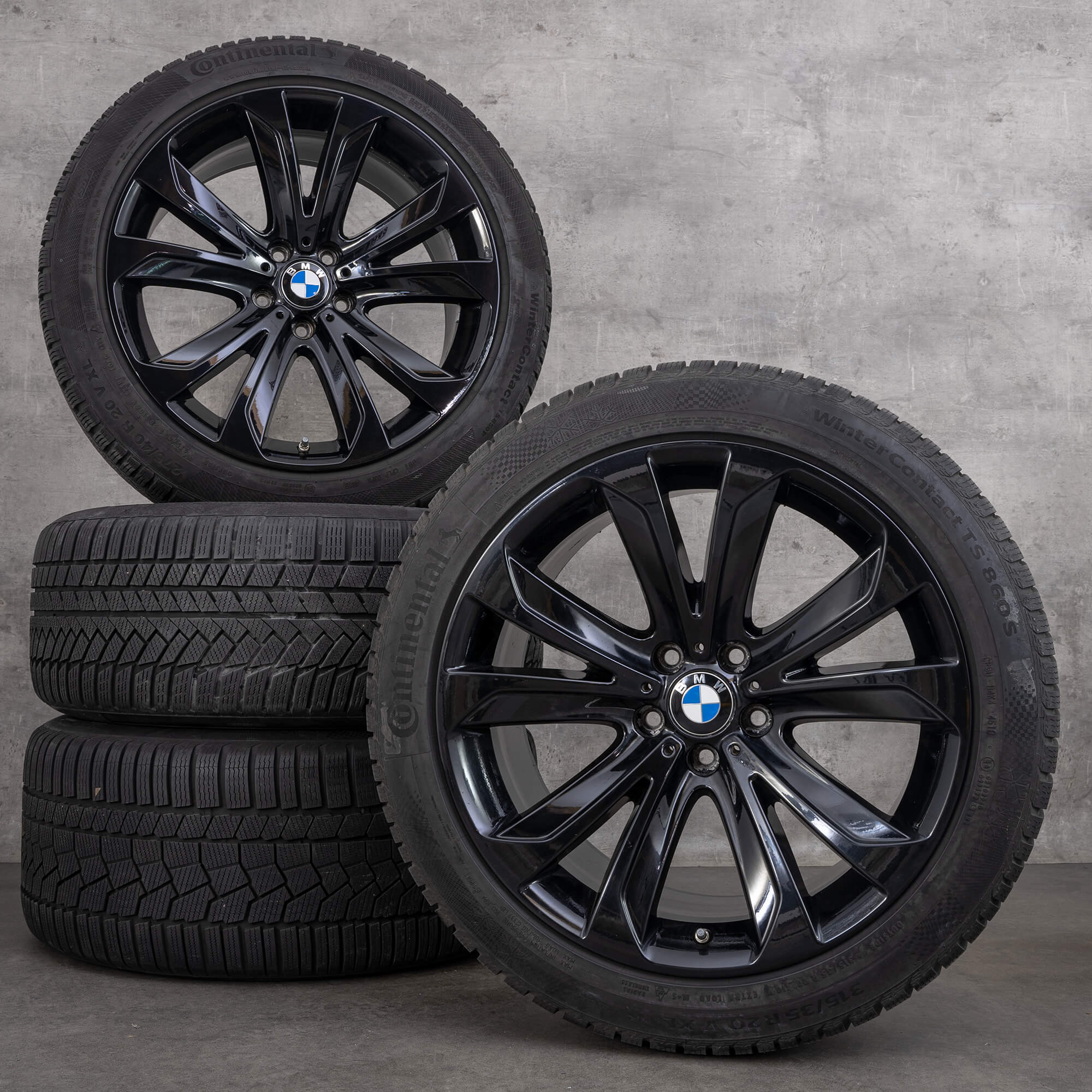 BMW 20 palcové ráfky X5 E70 F15 X6 F16 zimni pneumatiky kompletni kola 491