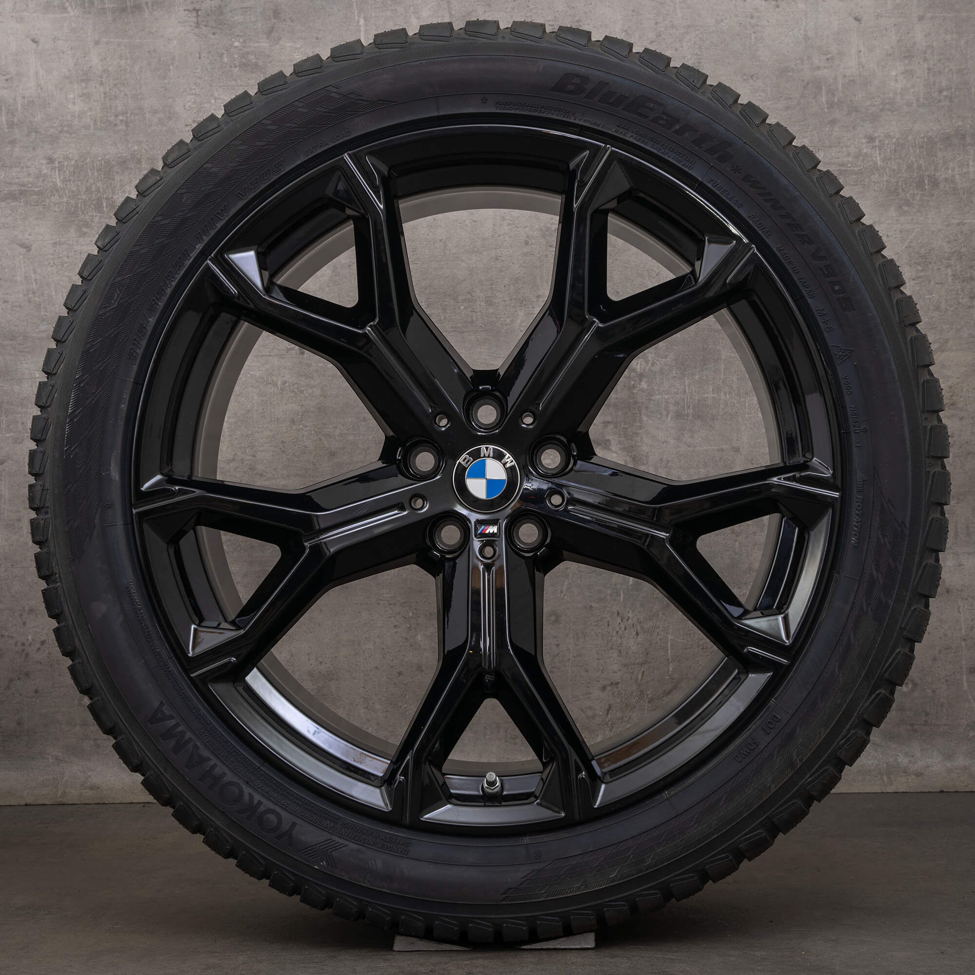 Pneus hiver d'origine BMW X5 G05 X6 G06 Jantes 21 pouces Roues 741 M