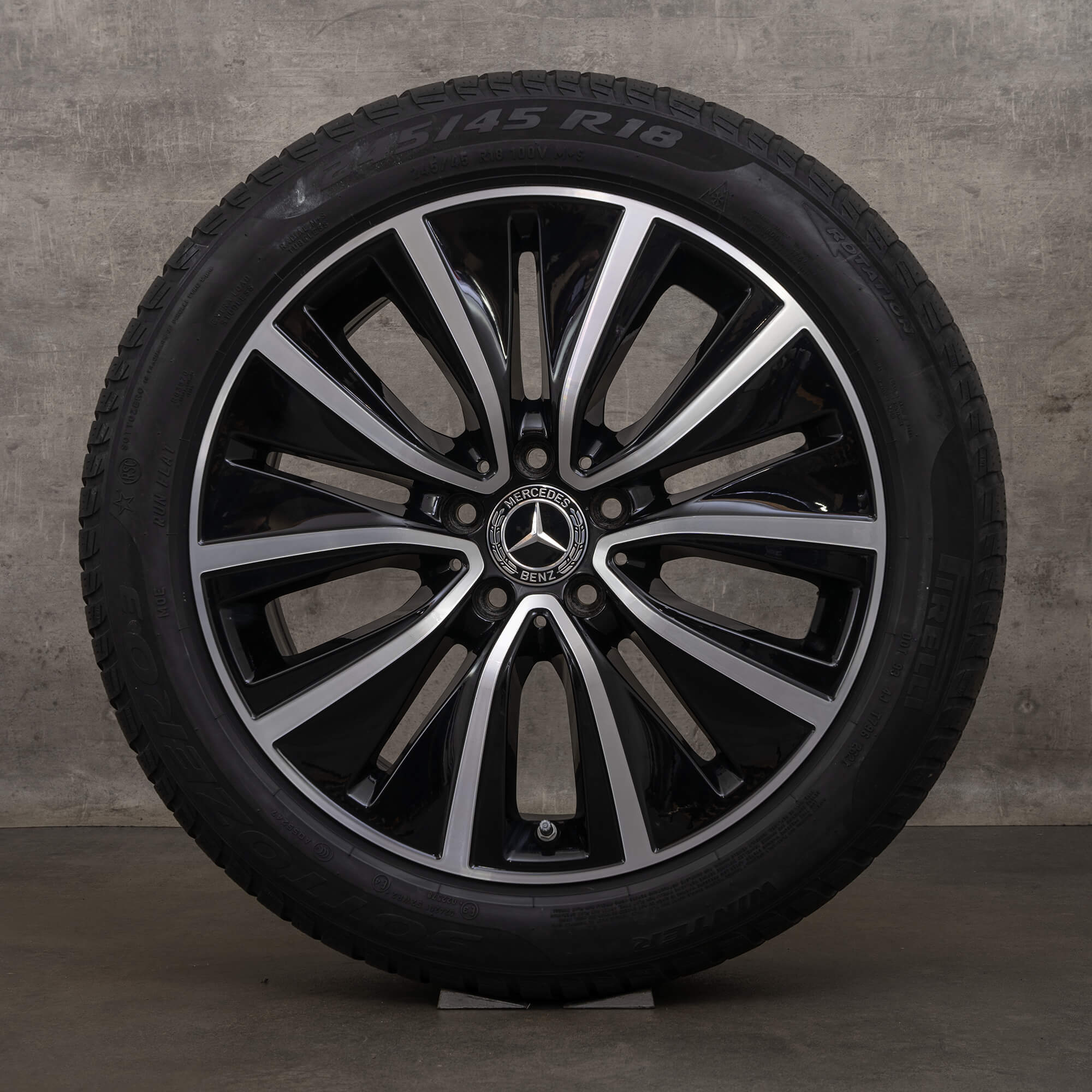 Originele Mercedes Benz CLS winterwielen 18 inch C257 velgen A2574010700 zwart hoogglans