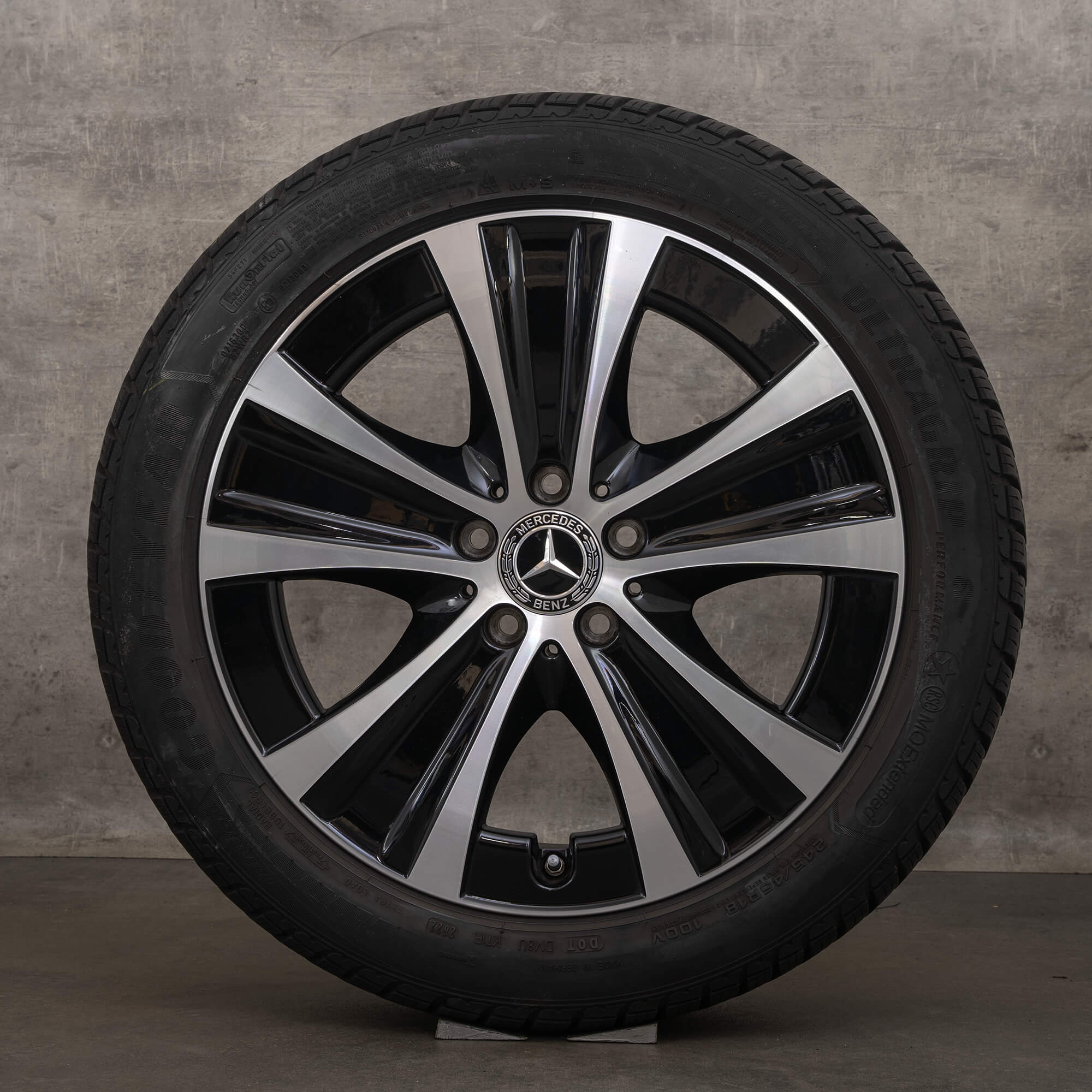 Jante de iarnă Mercedes Benz Clasa E originale 18 inch W213 S213 C238 A238 jante A2134013700 negru lucios