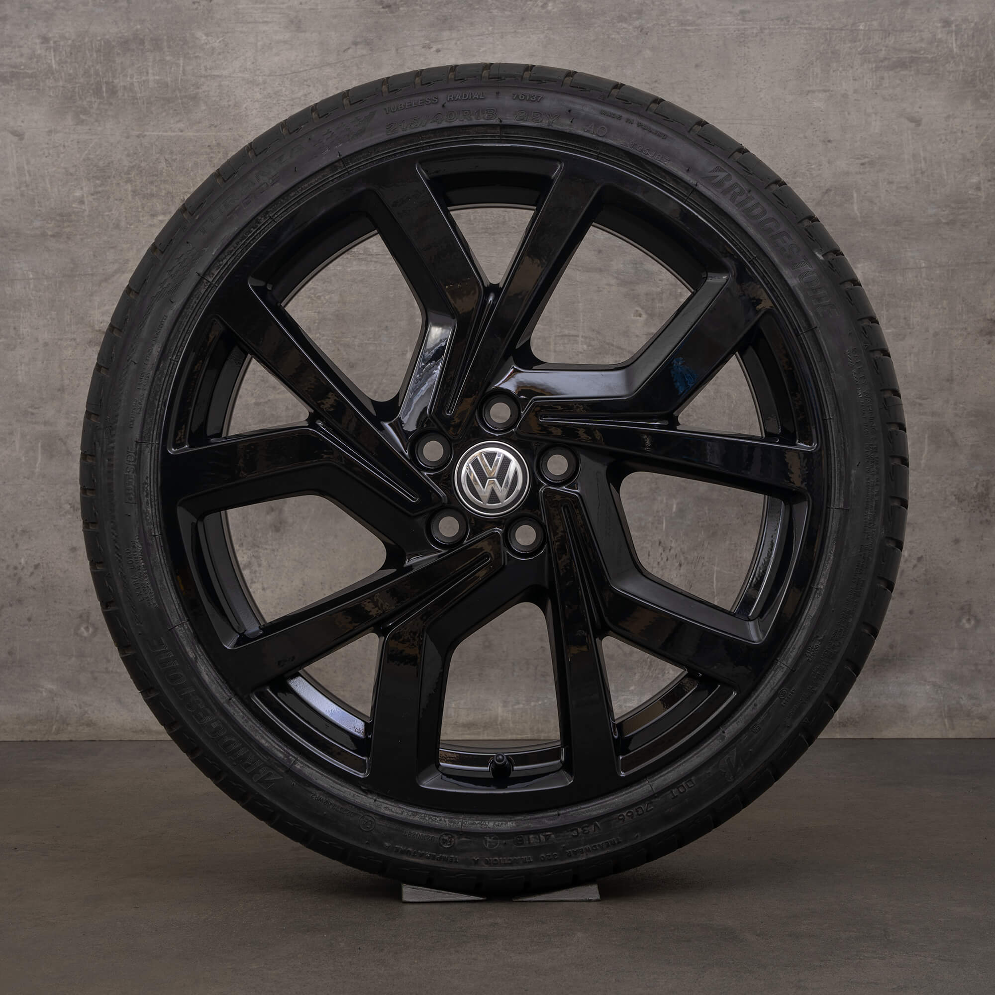 Originele VW Polo GTI VI velgen 18 inch 2G AW zomerbanden Brescia 2G0601025AC