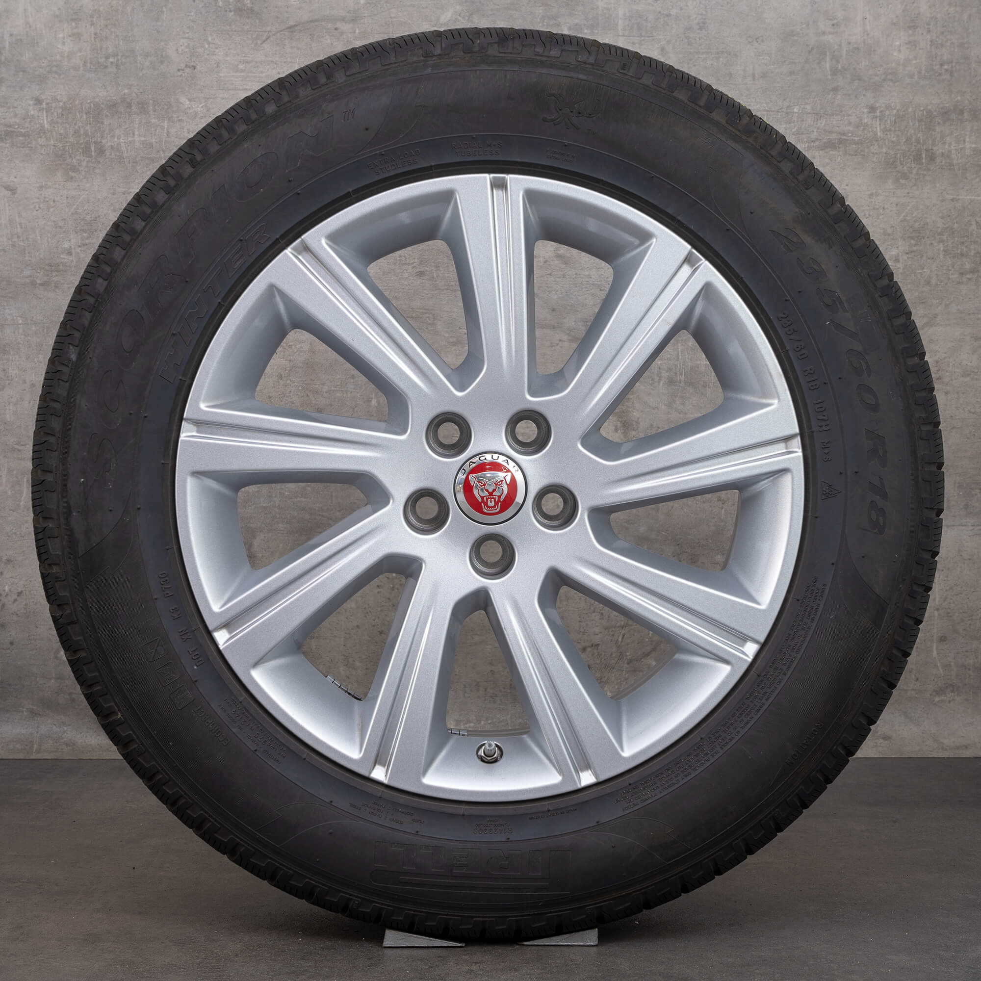 Jaguar 18 inch rims E-Pace X540 winter wheels tires J9C3-1007-BA