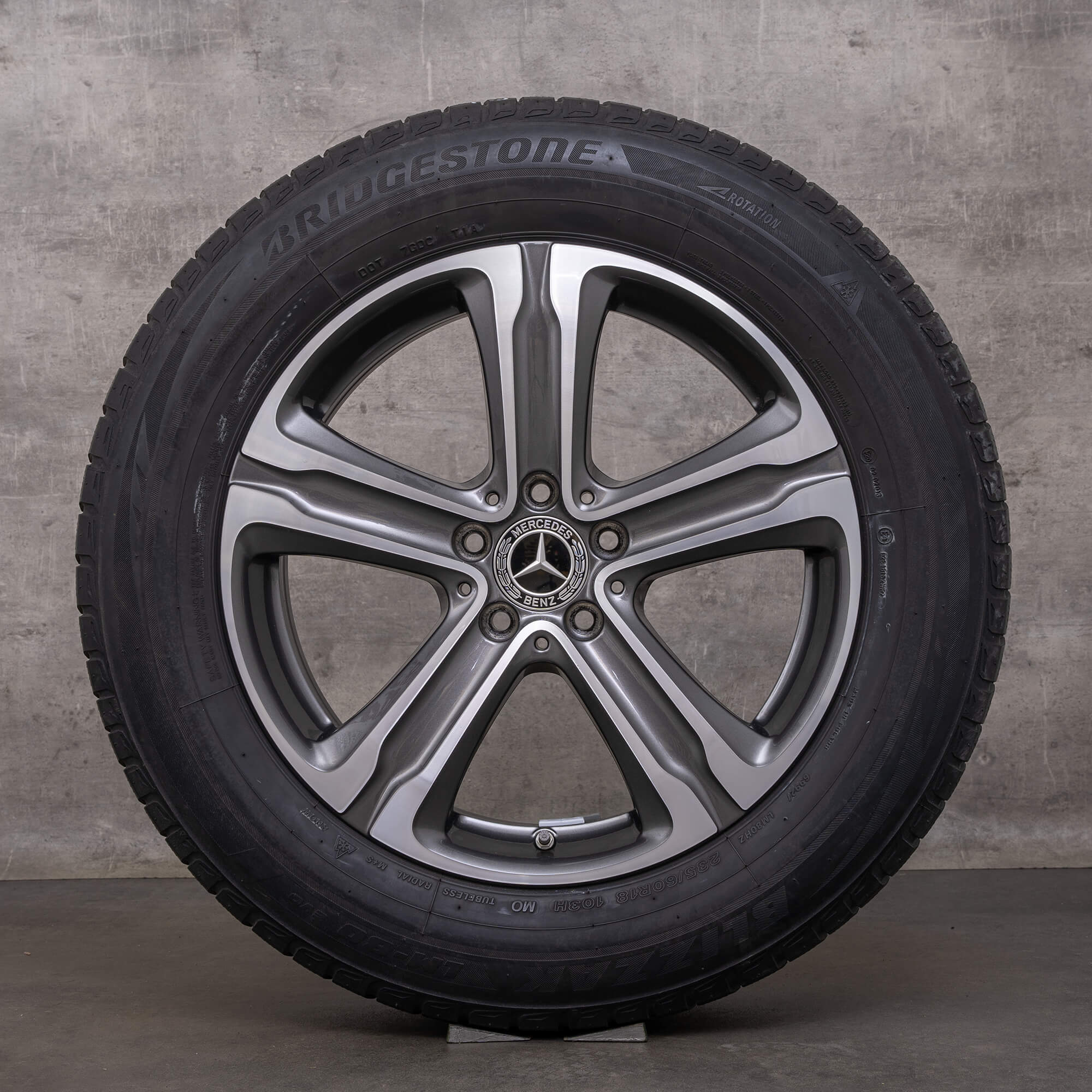 OEM Mercedes Benz GLC winter wheels 18 inch X253 C253 rims A2534010700 himalaya grey glossy turned