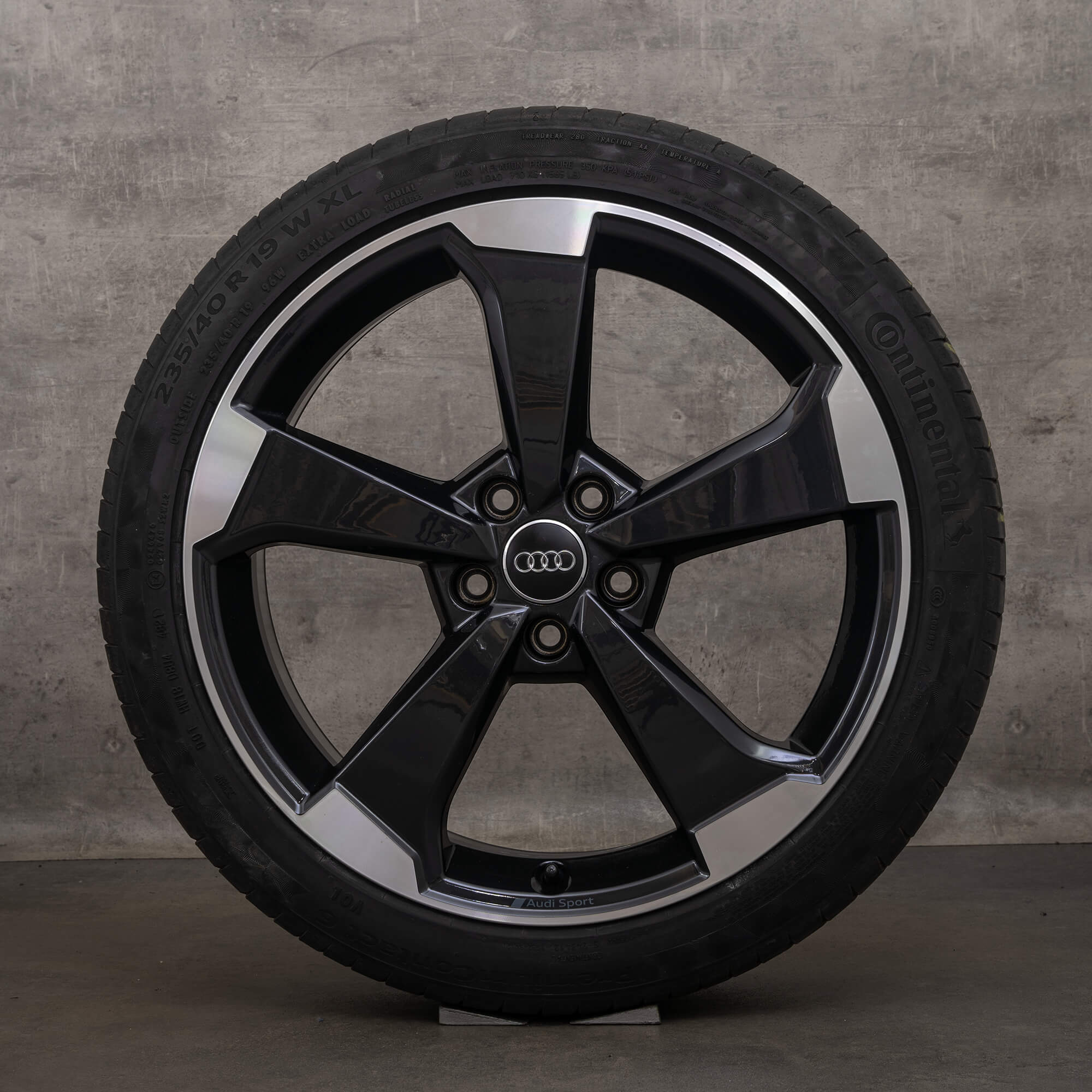 Jante originale Audi Q2 SQ2 19 inch GA roți de vară 81A601025M rotor negru lucios