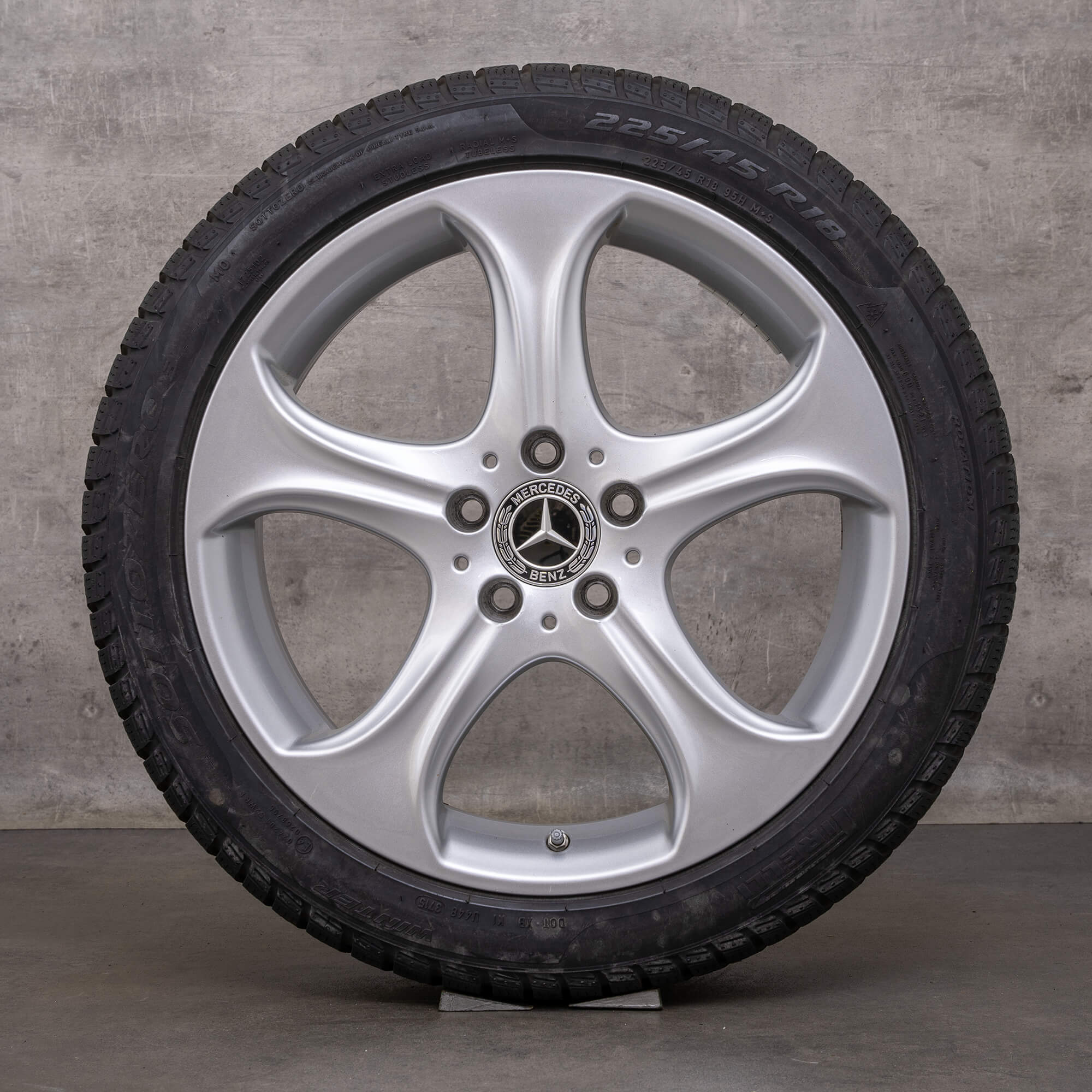 Originele Mercedes Benz C-Klasse winterwielen 18 inch W205 S205 C205 A205 velgen A2054010600 zilver