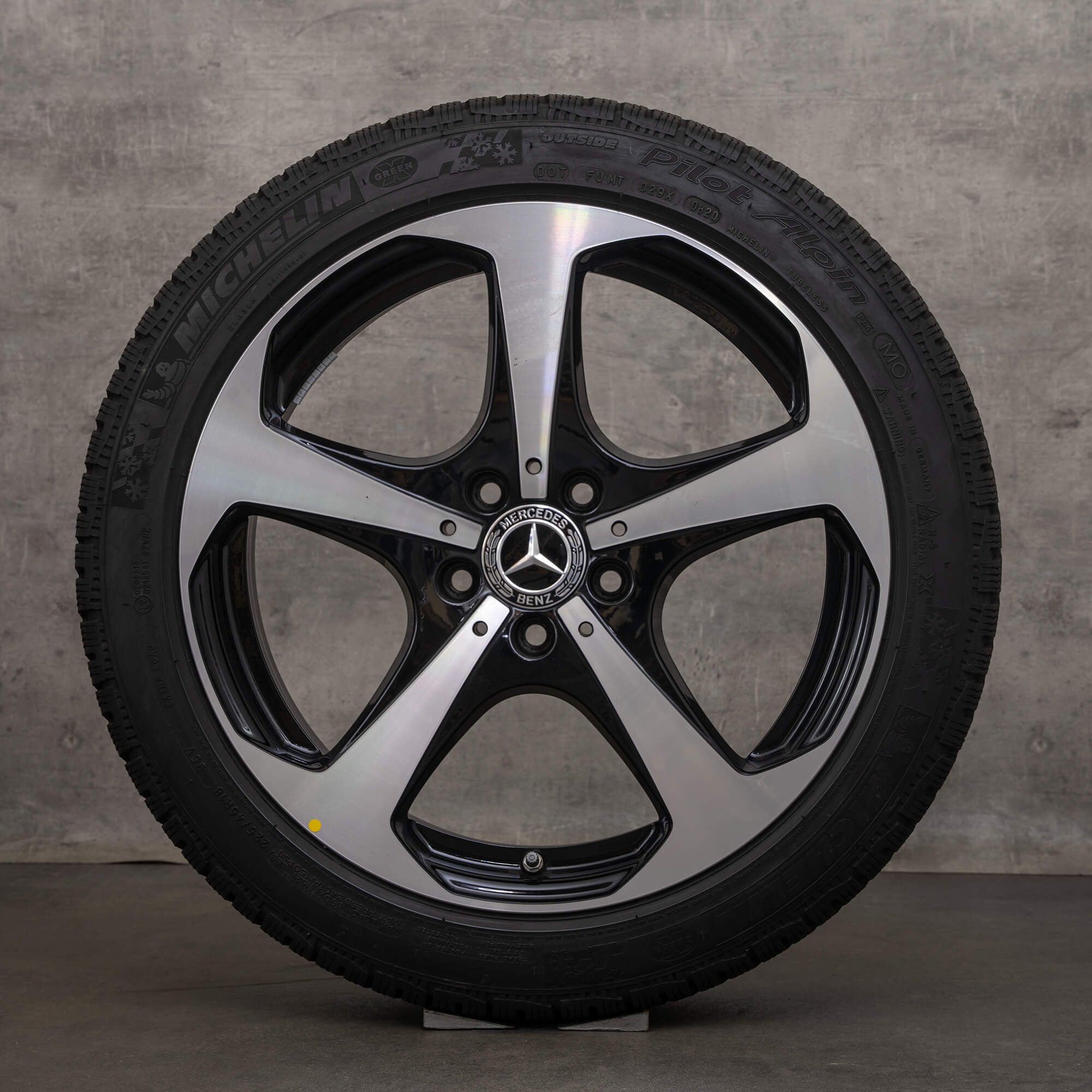 Jante originale Mercedes Benz C-Class iarna 18 inch W205 S205 A205 C205 jante anvelope A2054014600 A2054014700 negru