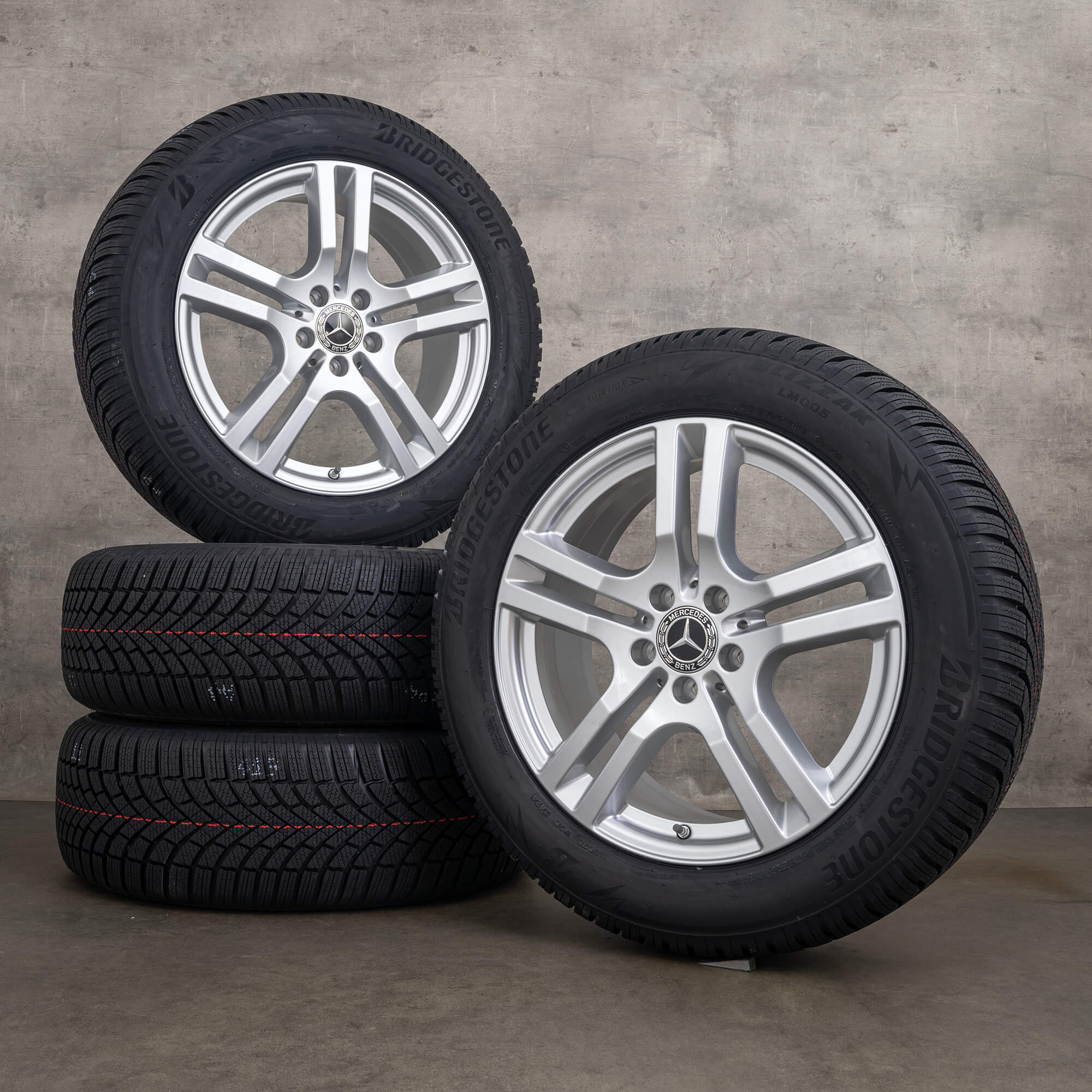 OEM AMG Mercedes GLA H247 GLB X247 19 inch winter tires rims A2474013000 silver NEW
