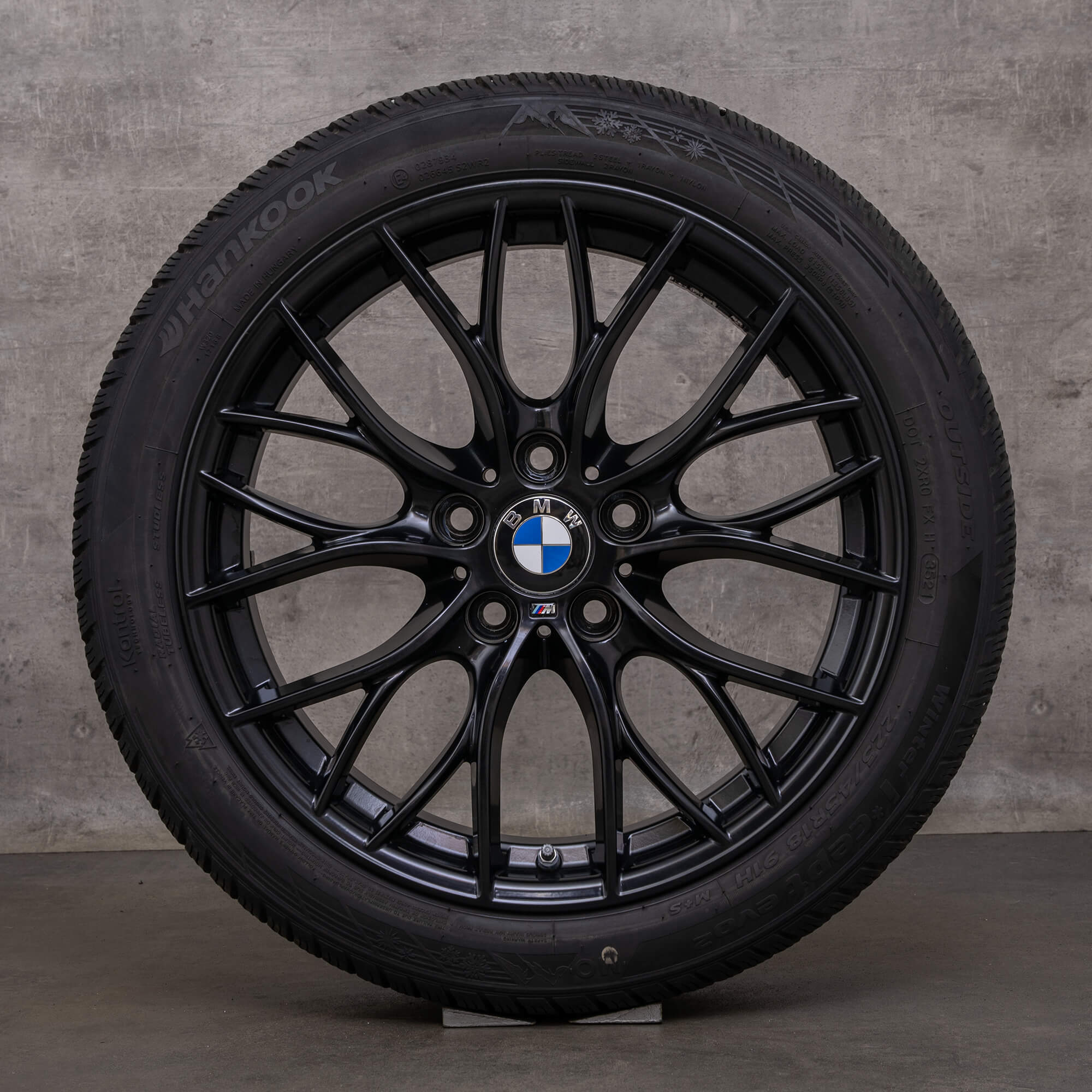 Original BMW 3er 4er Winterräder 18 Zoll F30 F31 F32 F33 Gran Coupé F36 Felgen Styling 405 M 6865157 schwarz matt