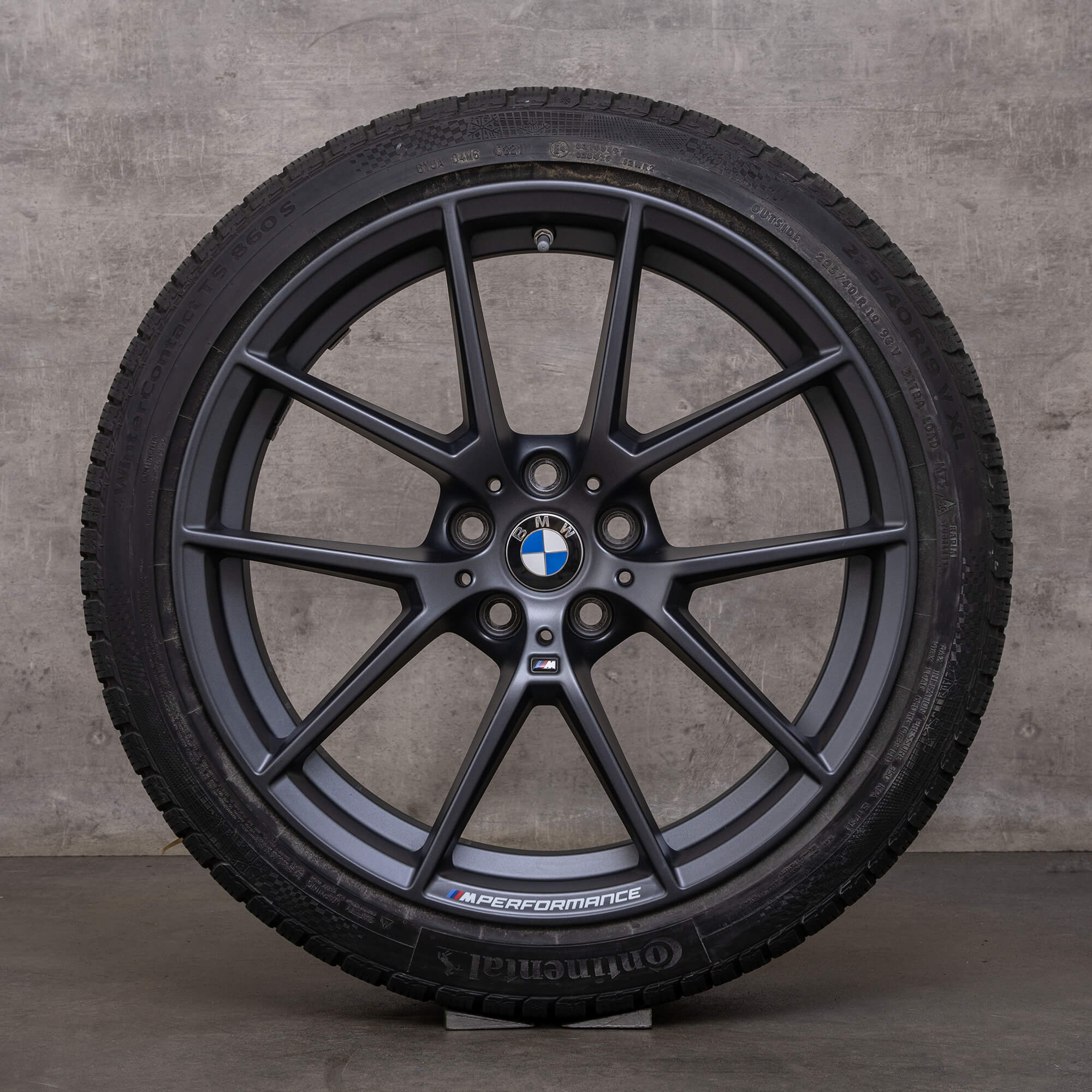 Original BMW Serie 2 3 4 llantas completas de invierno 19 pulgadas G42 G20 G21 G22 G23 898 M 6895390 6895391 gris férrico