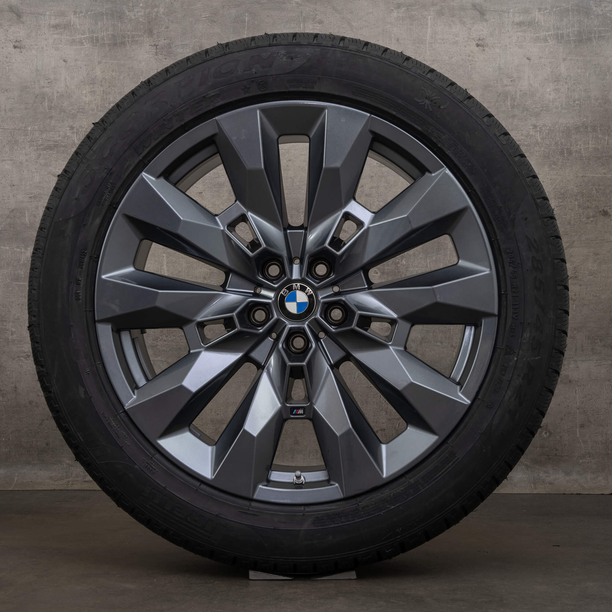 Originele BMW XM winterwielen 21 inch G09 velgen styling 917 M 6856012 gunmetal grijs