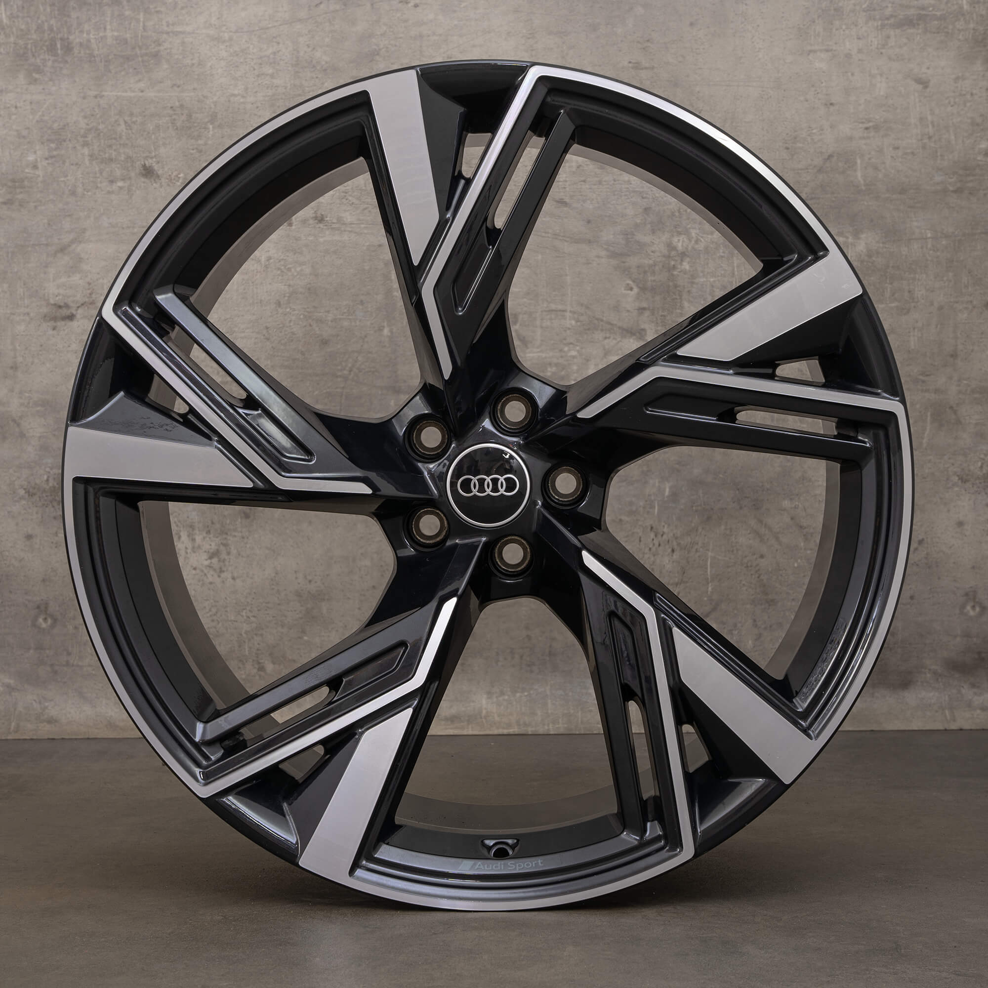 Cerchi originali Audi RS6 RS7 C8 da 22 pollici 4K0601025BL trapezoidali neri