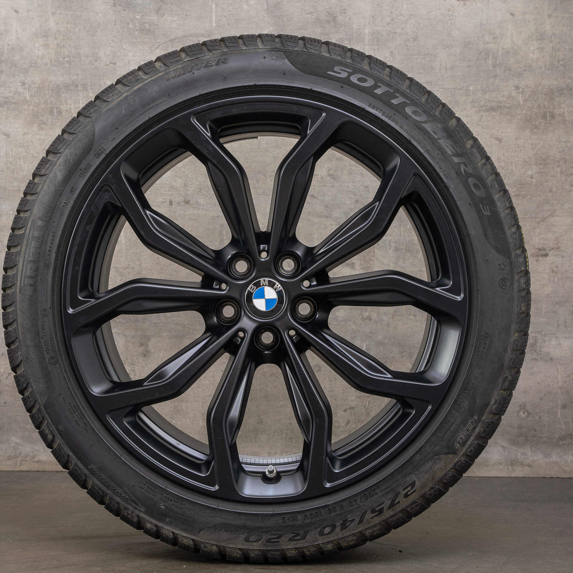 Original BMW X3 X4 Winter wheels 20 inches G01 G02 Styling jantes 695 6881208 6881209 black matt