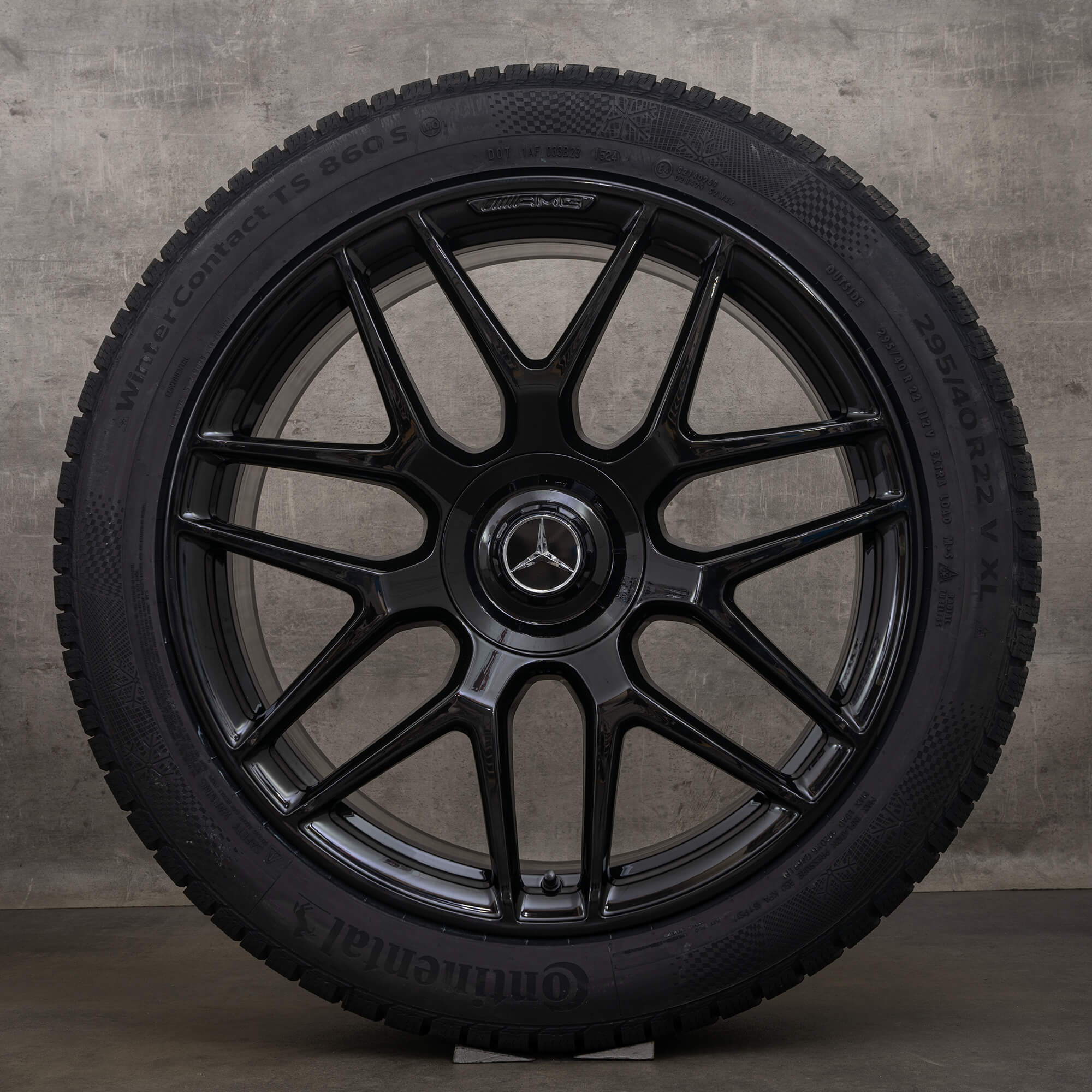 Jante originale AMG Mercedes Clasa G W463A 63 22 inch pentru iarna A4634012000 negru lucios