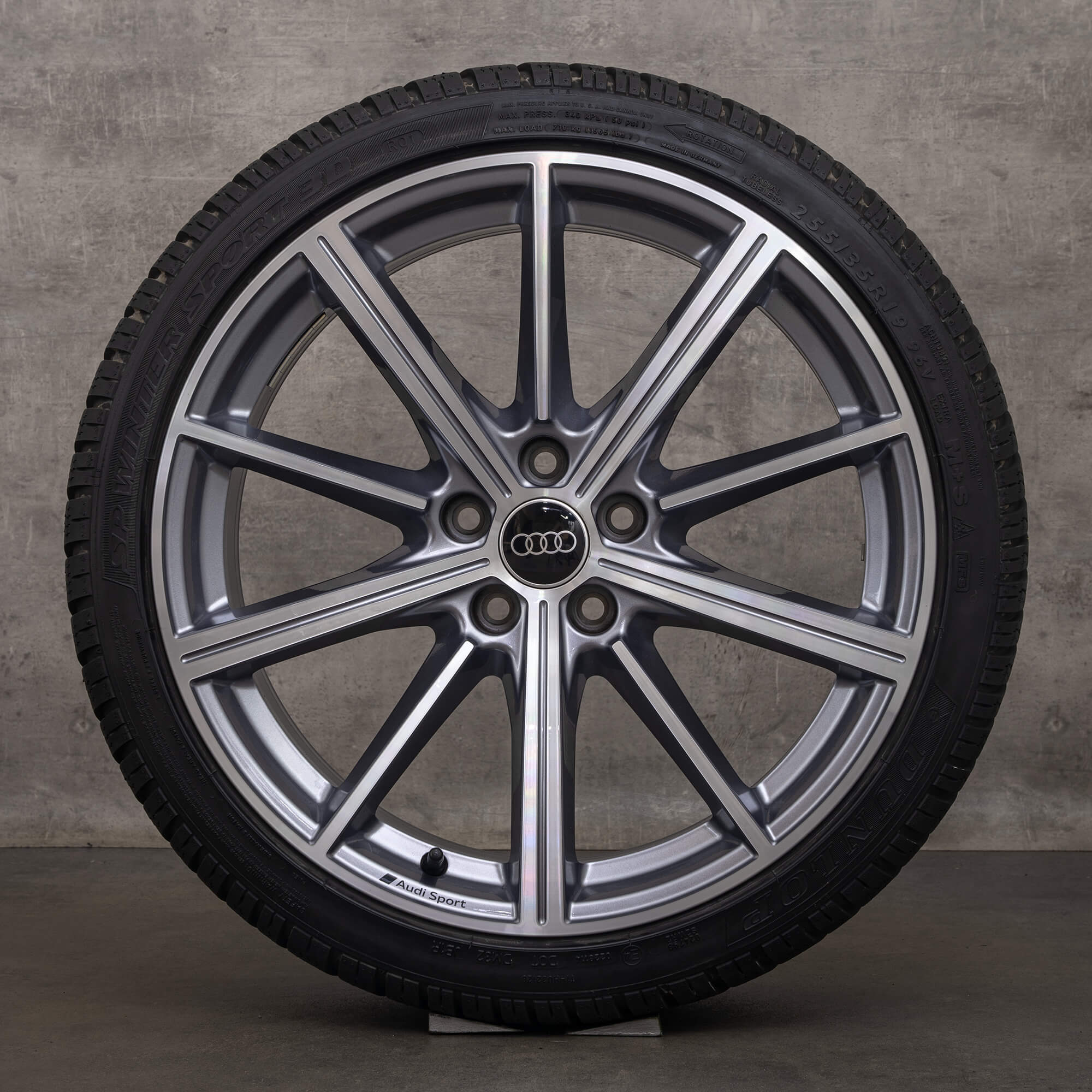 OEM Audi A5 S5 rims 19 inch 8W B9 F5 winter tires 8W0601025EN anthracite high-gloss wheels