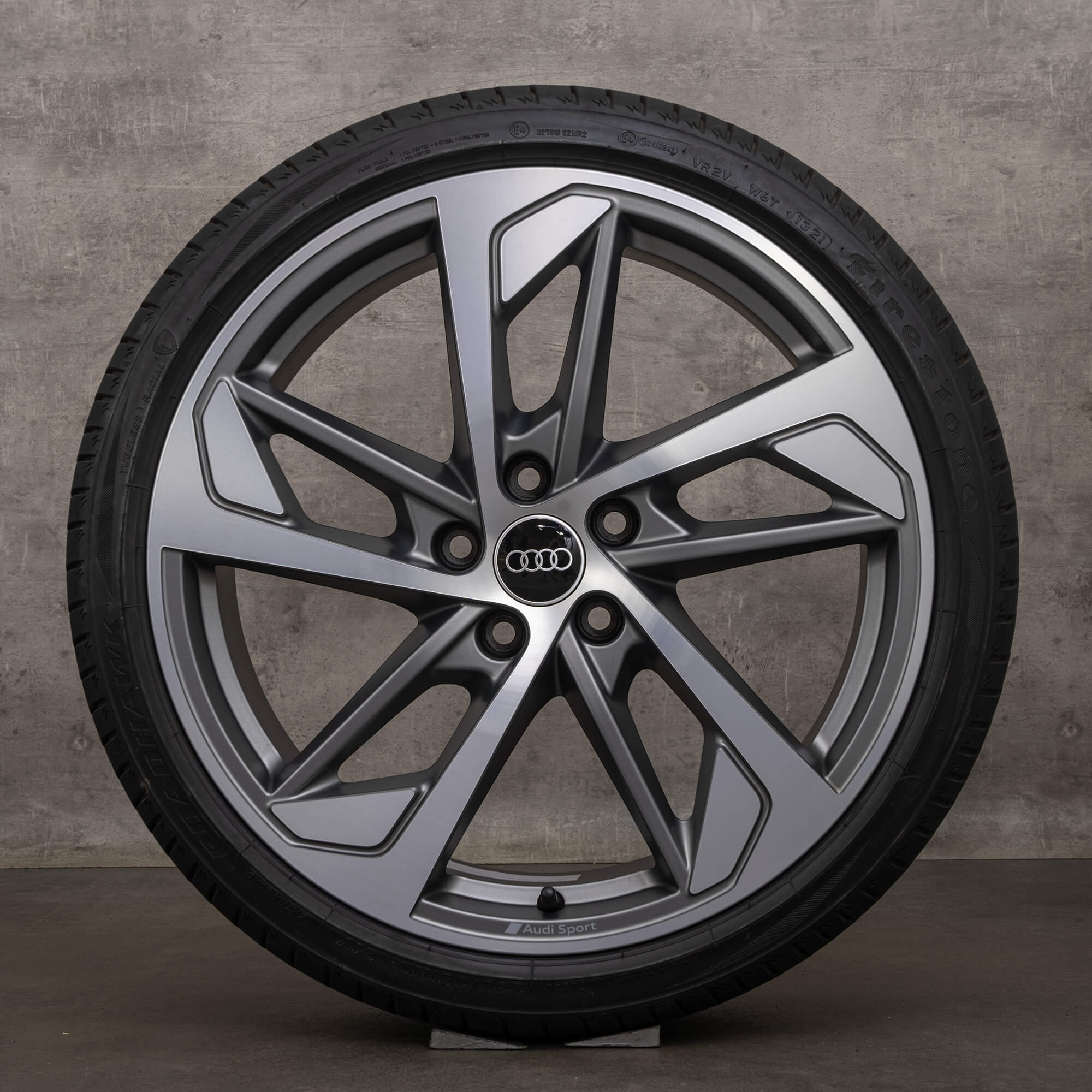 Jante originale Audi A3 S3 19 inch 8Y roți de vară trapezoidale 8Y0601025R titan lustruit mat