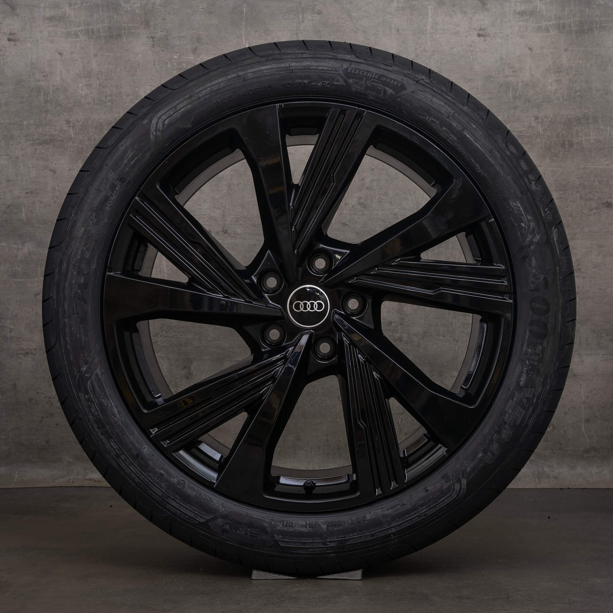 OEM Audi Q6 SQ6 e tron rims 21 inch GF summer wheels 85H601025K 85H601025H black high gloss