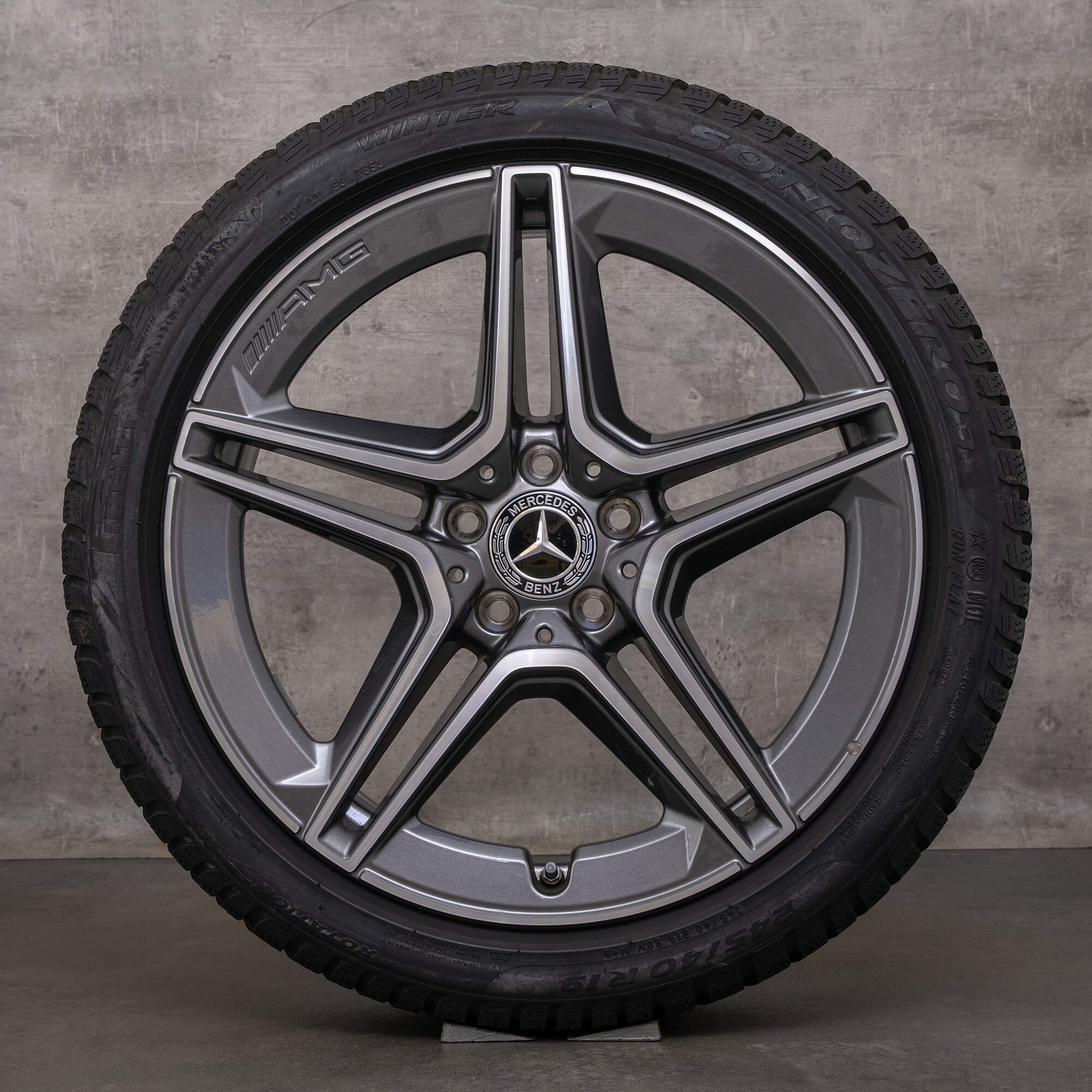 OEM Mercedes Benz CLS AMG winter wheels 19 inch C257 rims A2574011500 himalaya gray glossy turned