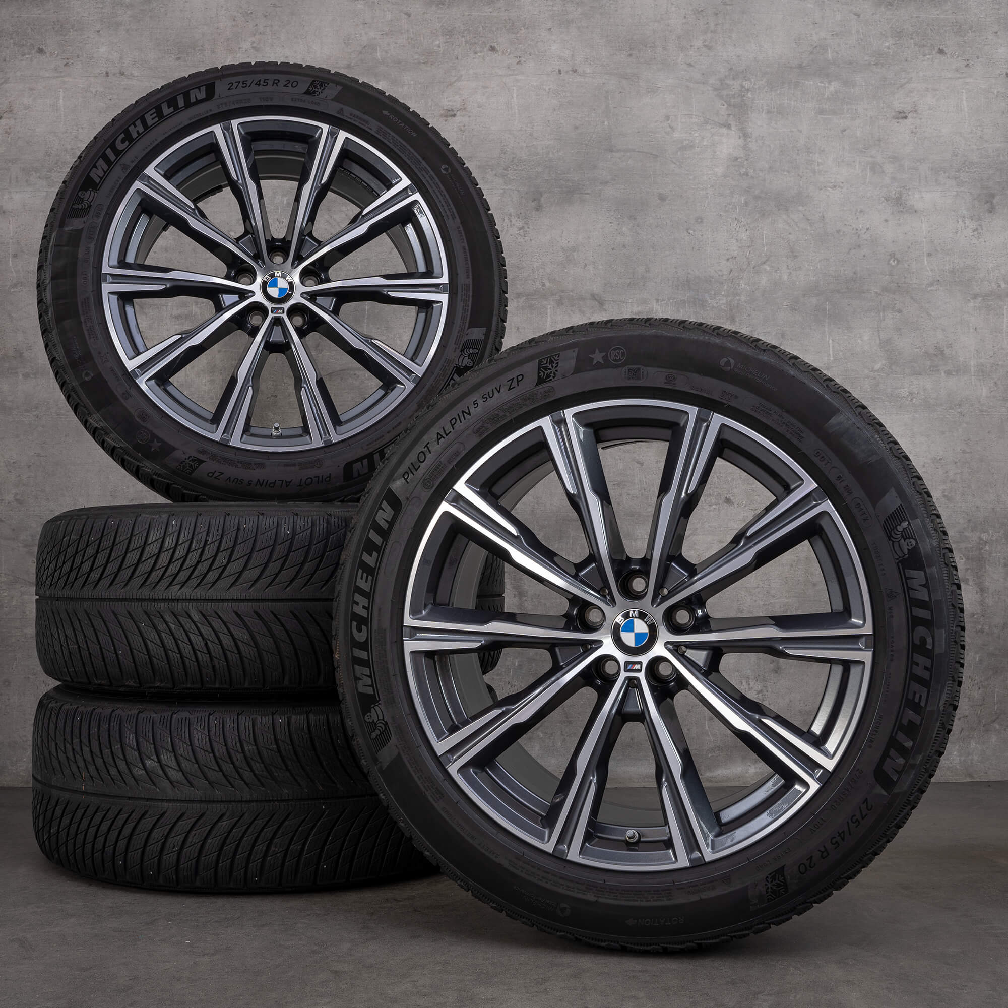 BMW X5 G05 X6 G06 jante 20 inch anvelope iarna roti Styling M740 8071996