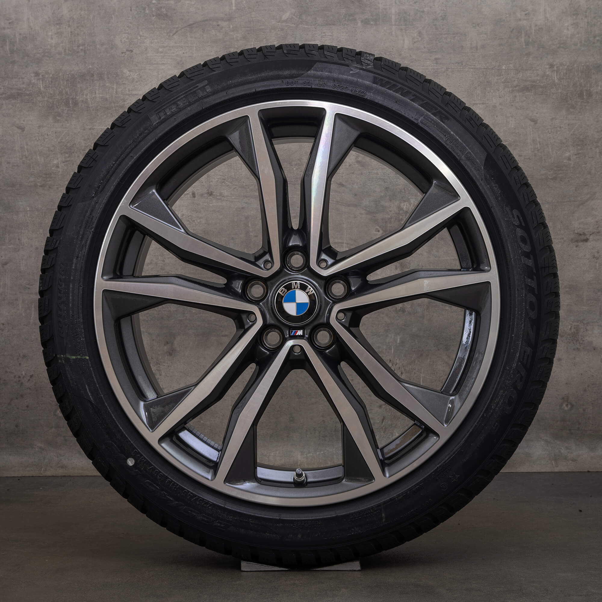 OEM BMW X1 X2 rims 19 inch F48 F39 winter wheels 8008616 Styling 715 M orbit grey front polish NEW