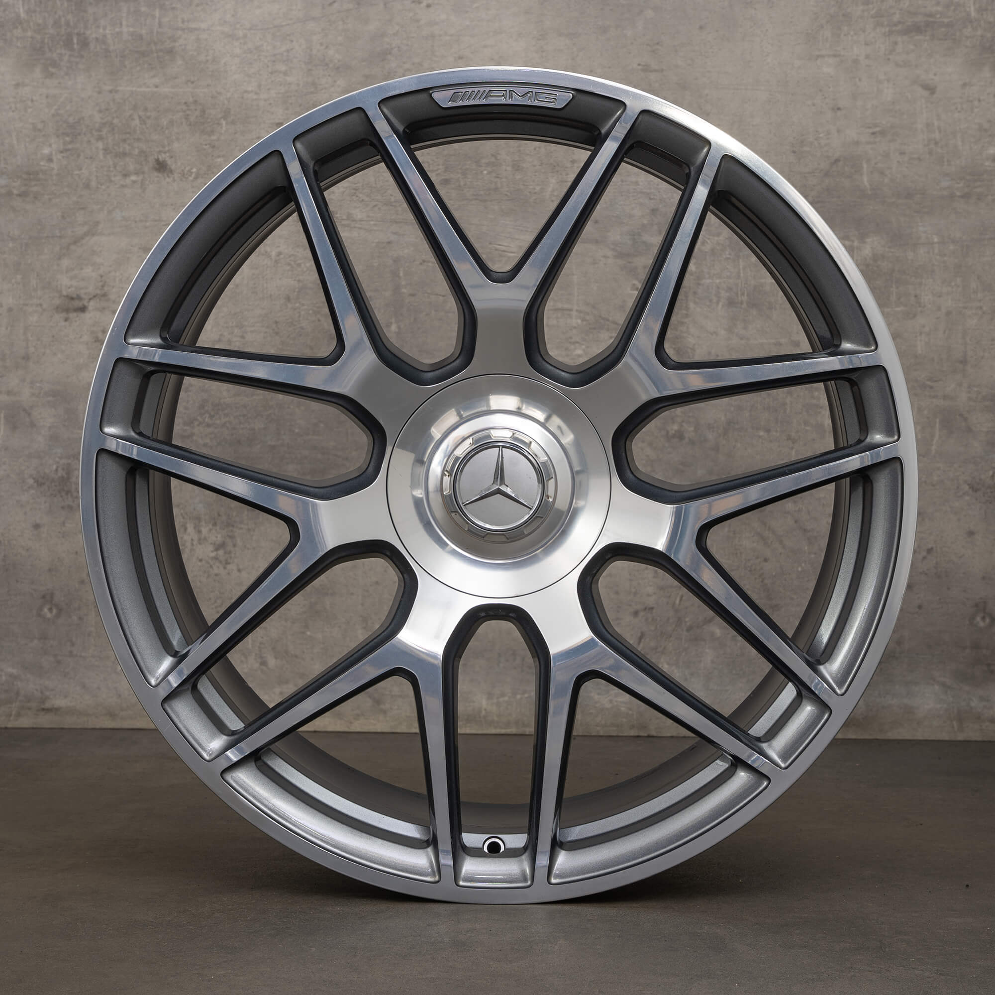 Originele Mercedes Benz G-Klasse AMG velgen 22 inch G63 W463A A4634012000 Himalaya grijs hoogglans