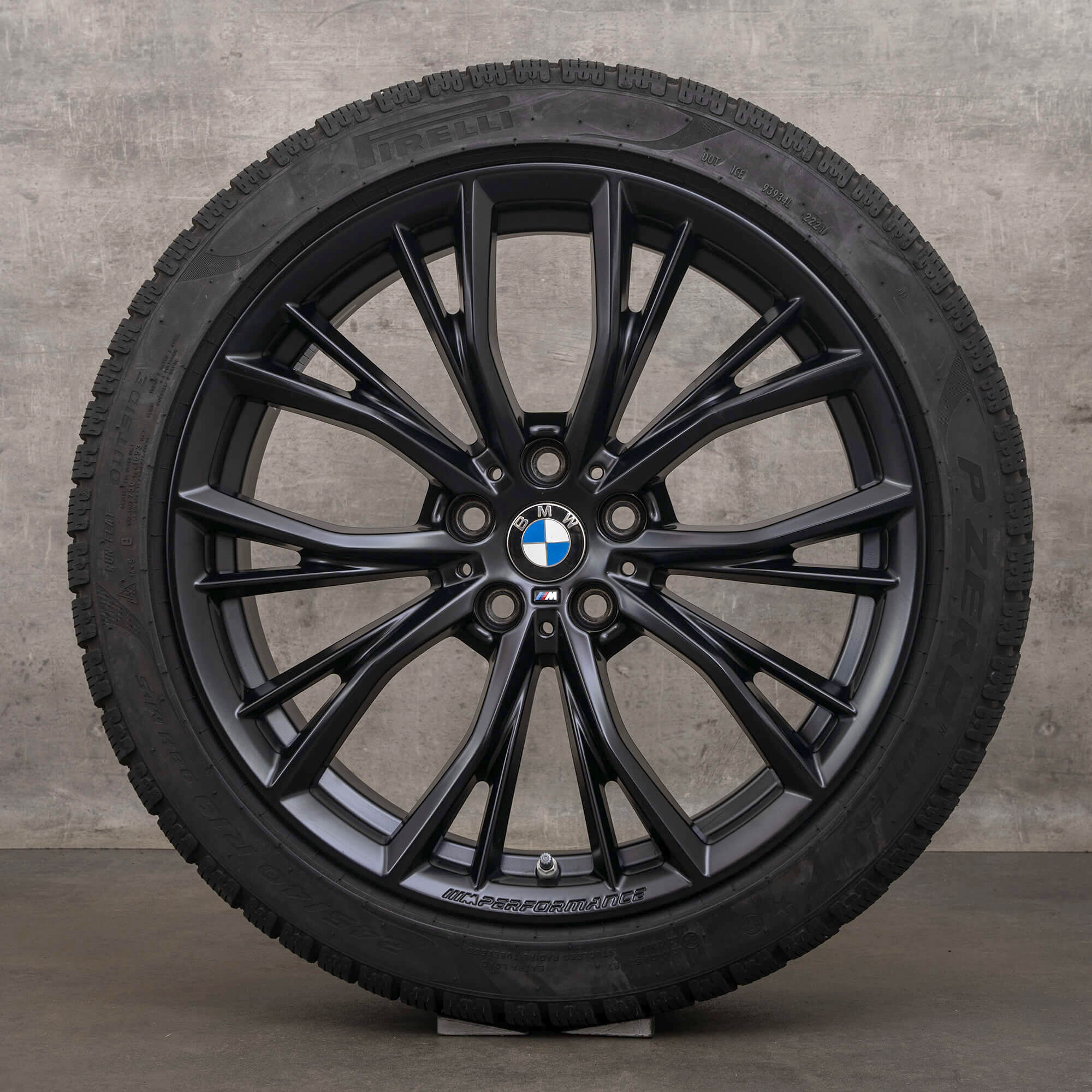 Llantas de invierno originales BMW Serie 5 8 19 pulgadas G30 G31 G14 G15 G16 estilo 786 M 6885455 negro mate