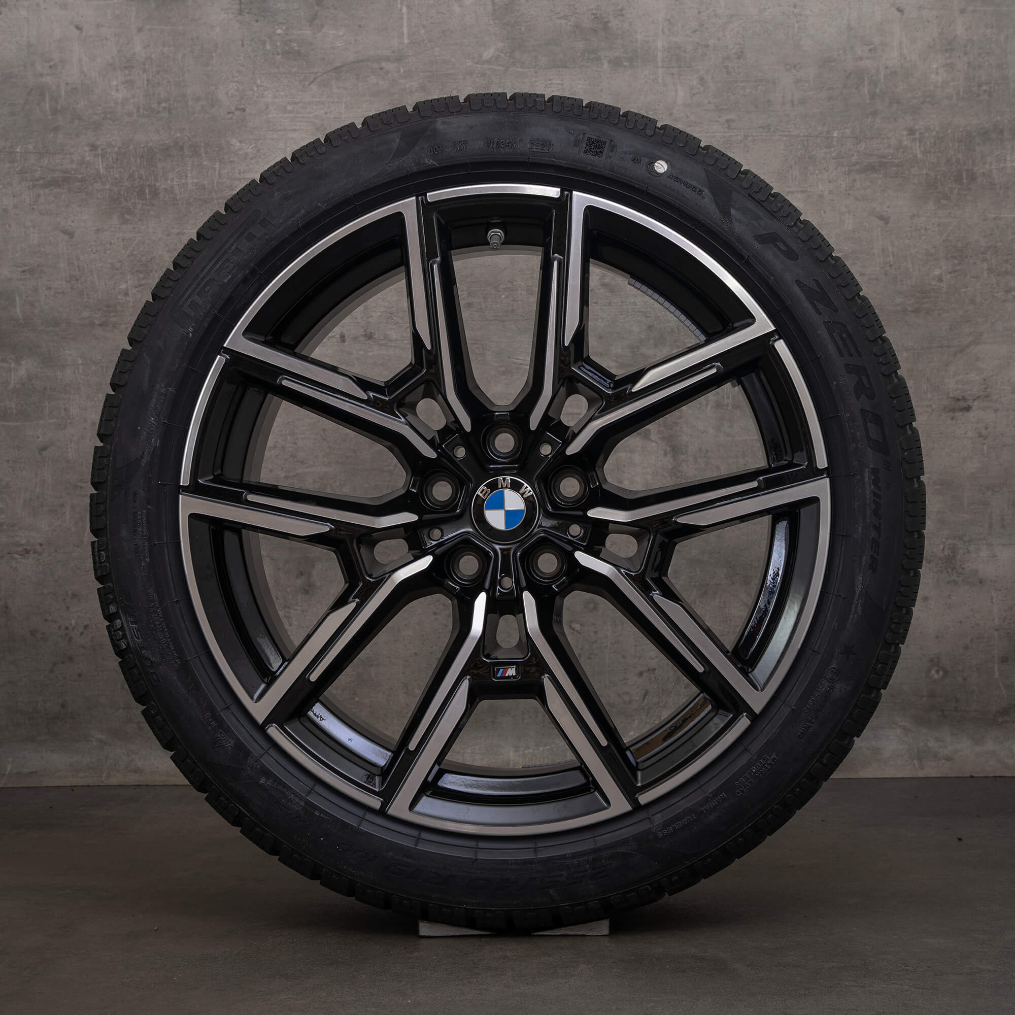 Jantes d'origine BMW Série 4 i4 19 pouces hiver G26 8747304 8747305 Style 859 M noir de jais brillant NEUF