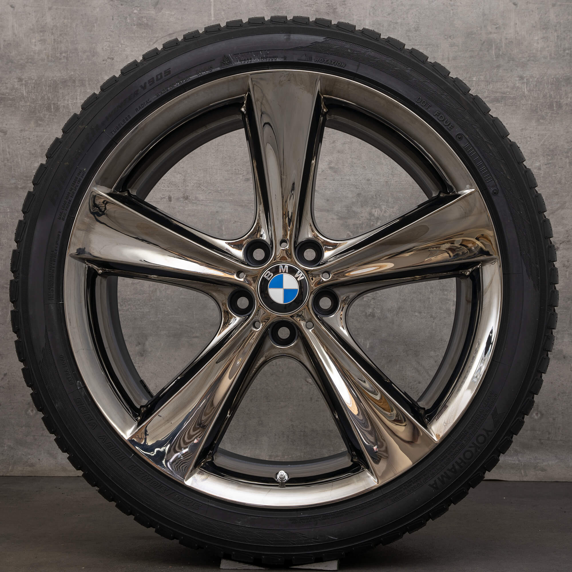 Originele BMW X5 E70 wintervelgen 21 inch Midnight Chrome Styling 128