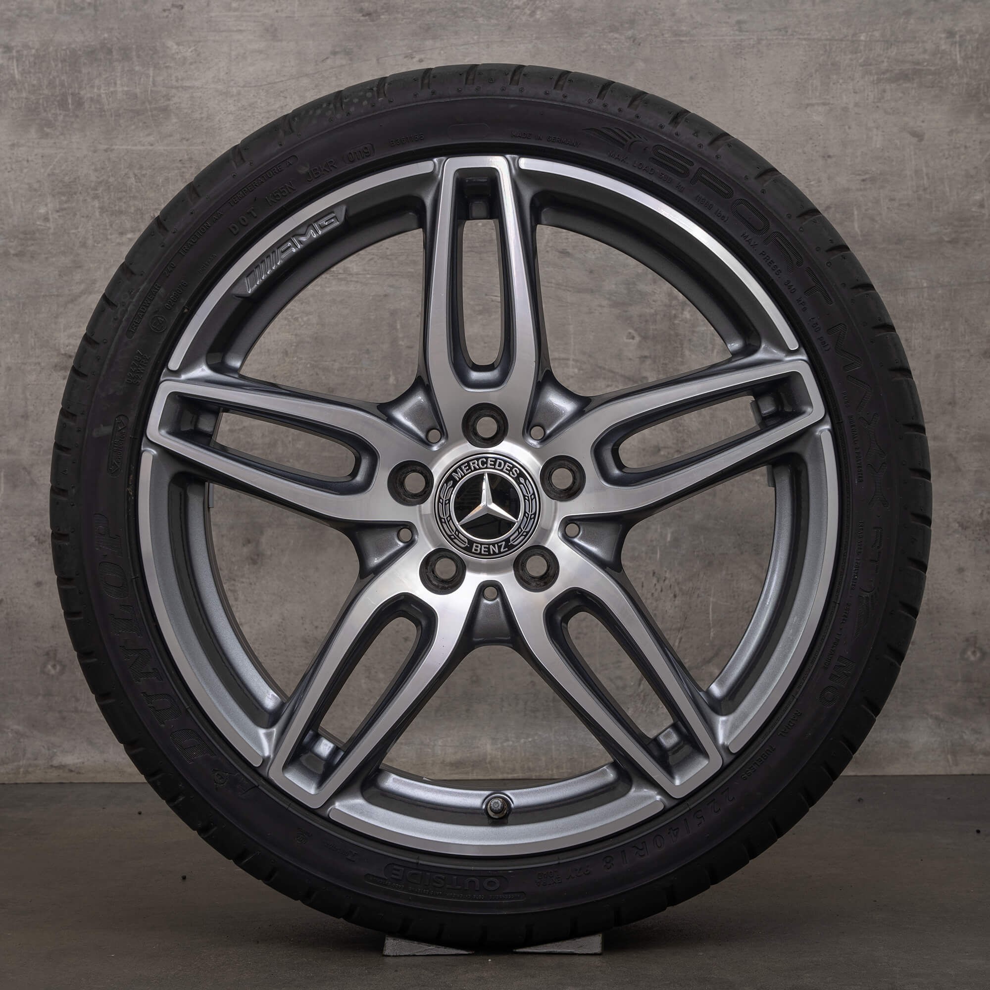 OEM Mercedes Benz AB Class CLA AMG rims 18 inch W176 W246 C117 X117 summer wheels A1764010700 himalaya grey high-sheen