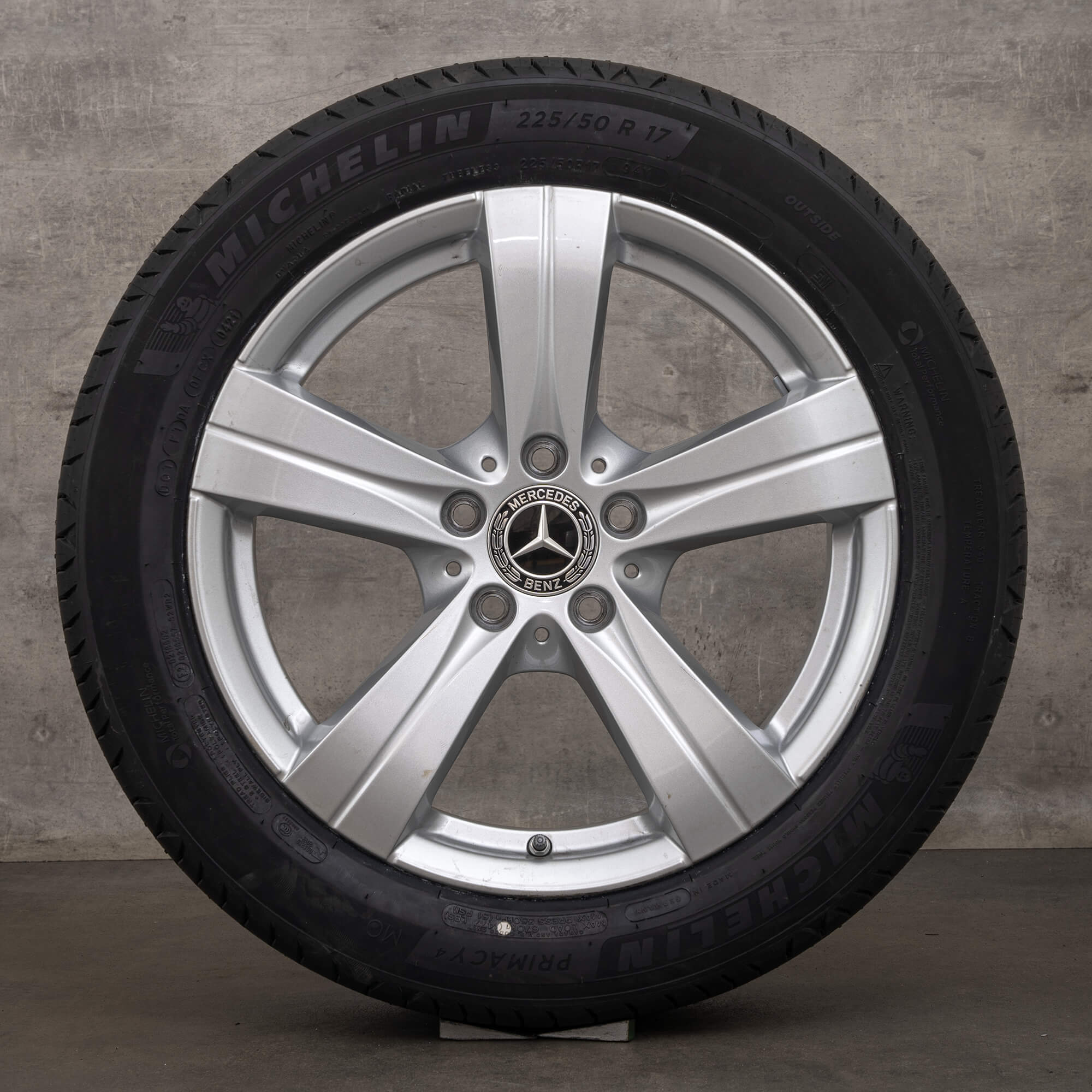 Jante originale Mercedes Benz Clasa C 17 inch W206 S206 roți de vară A2064017200 argintiu