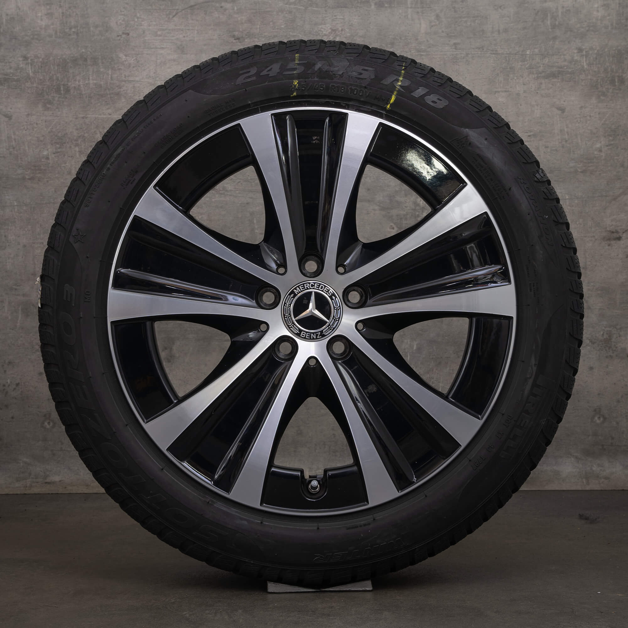 Jante de iarnă Mercedes Benz Clasa E originale 18 inch W213 S213 C238 A238 jante A2134013700 negru lucios