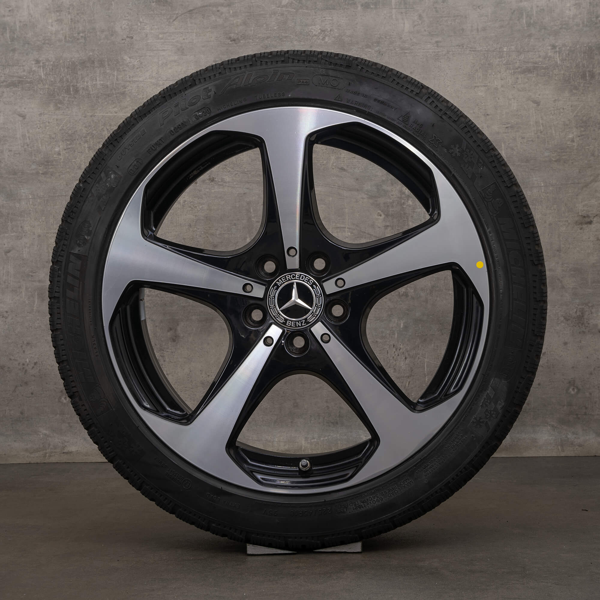 Jante originale Mercedes Benz Clasa C de iarnă 18 inch W205 S205 A205 C205 jante A2054014600 A2054014700 negru lucios