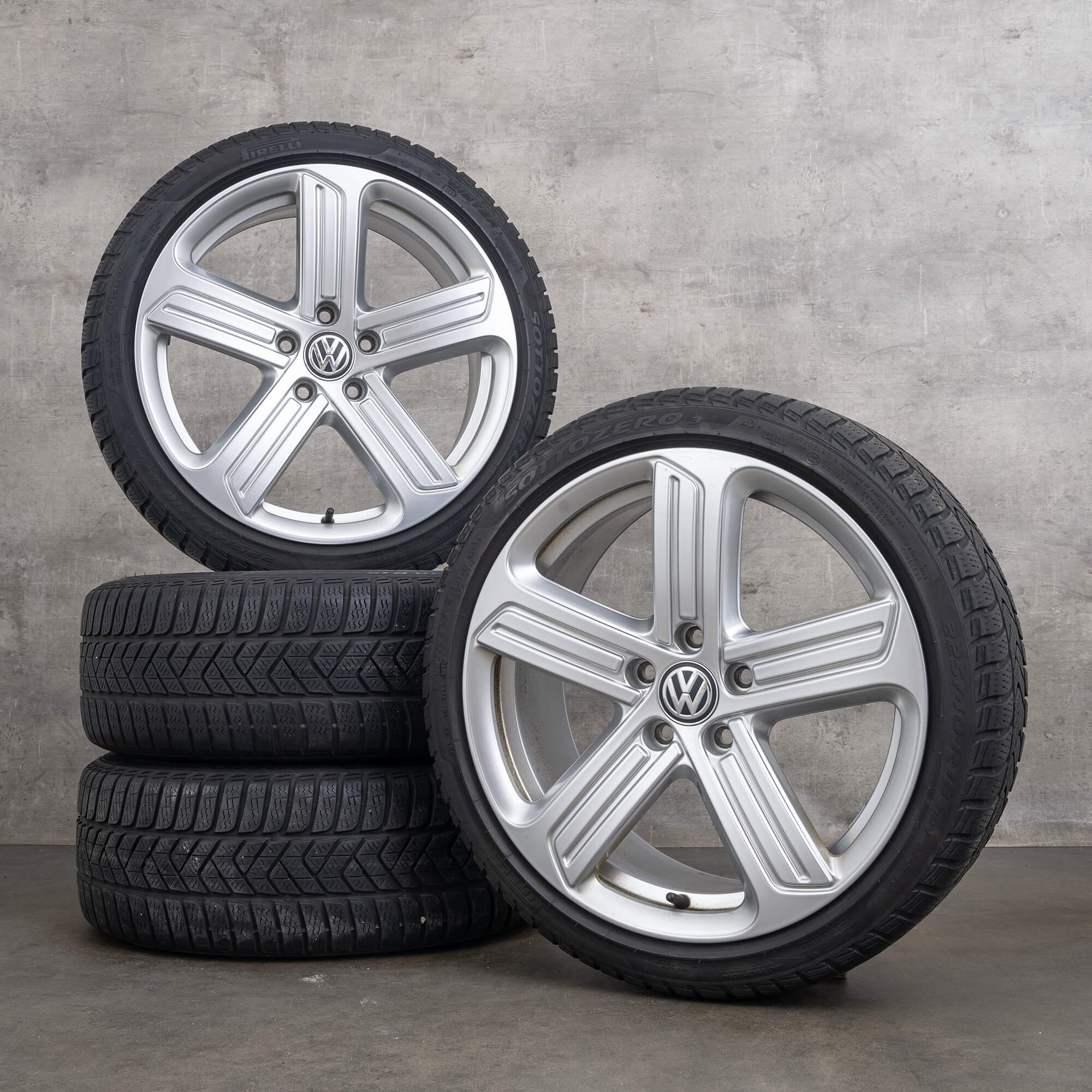 VW Golf 7 6 GTI GTD winter wheels 18 inch rims Cadiz tires 5G0601025BK