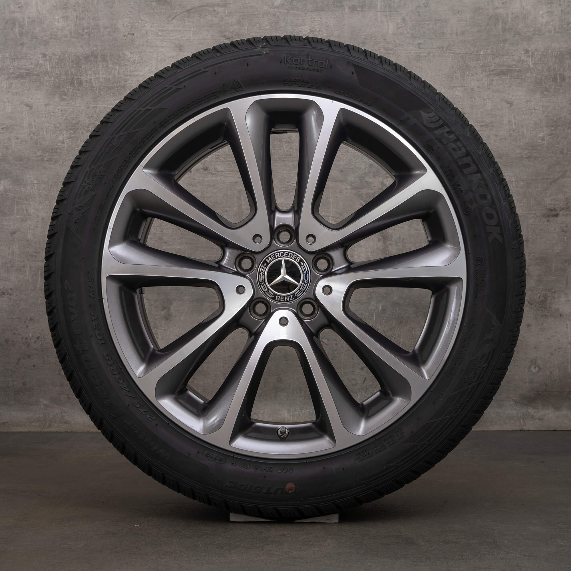 OEM Mercedes Benz E Class 18 inch W213 S213 C238 A238 rims winter tires A2134011600 A2134010400 himalaya grey