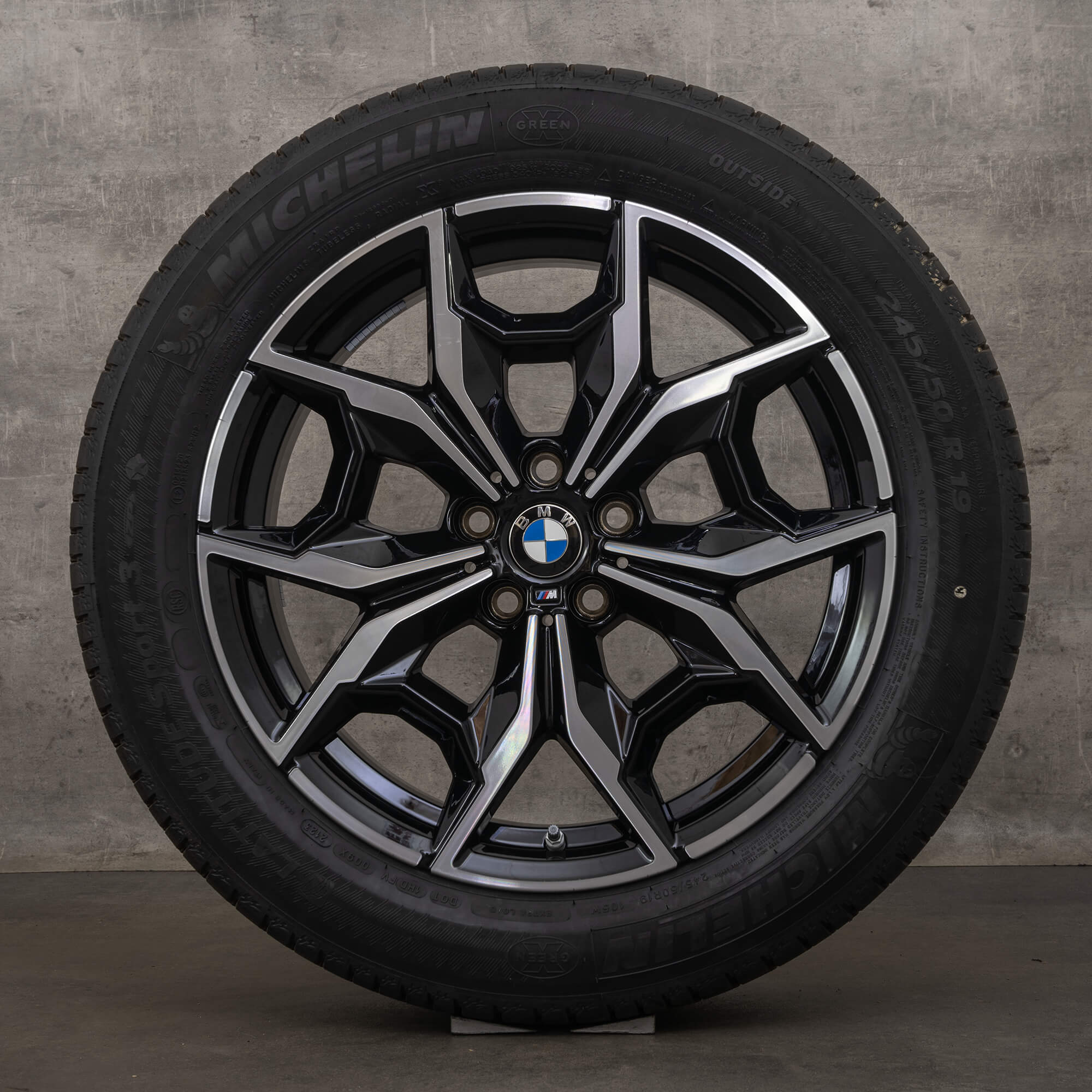 OEM BMW X3 X4 rims 19 inch G01 G02 summer wheels Styling 887 M 7916263 black high gloss