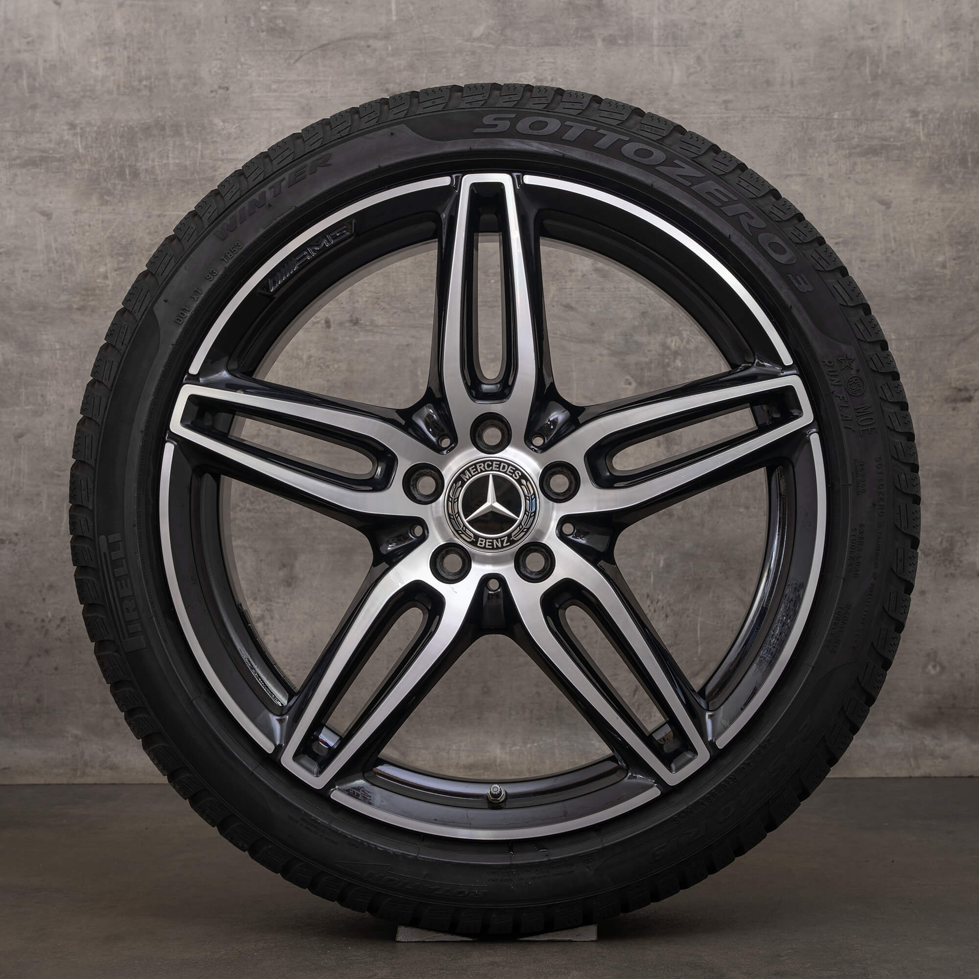 Jante originale AMG Mercedes Benz Clasa E 19 inch W213 S213 C238 A238 anvelope de iarnă A2134012000 roți negre