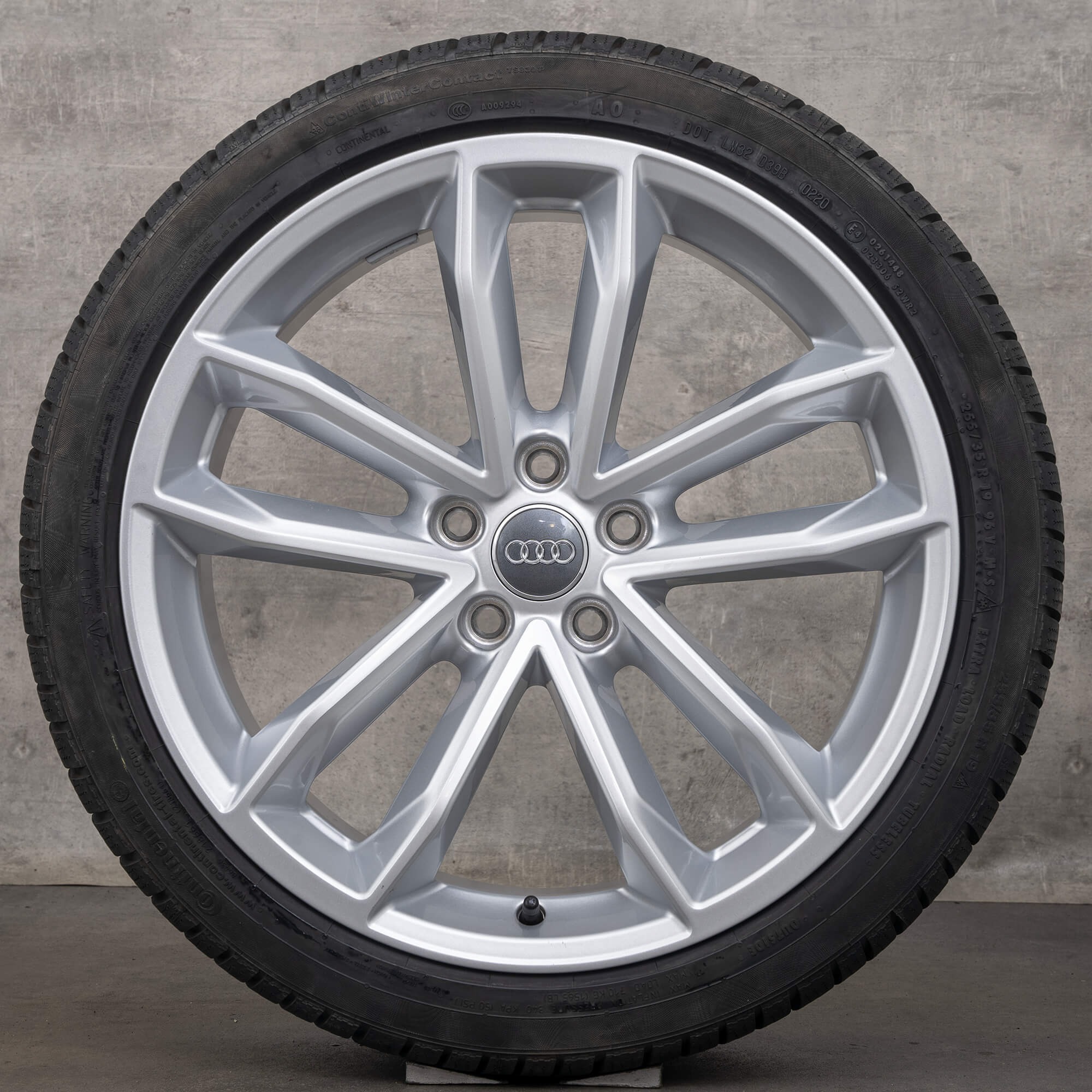 OEM Audi A5 S5 F5 8W B9 19 inch winter tires rims Cavo 8W0601025DF silver