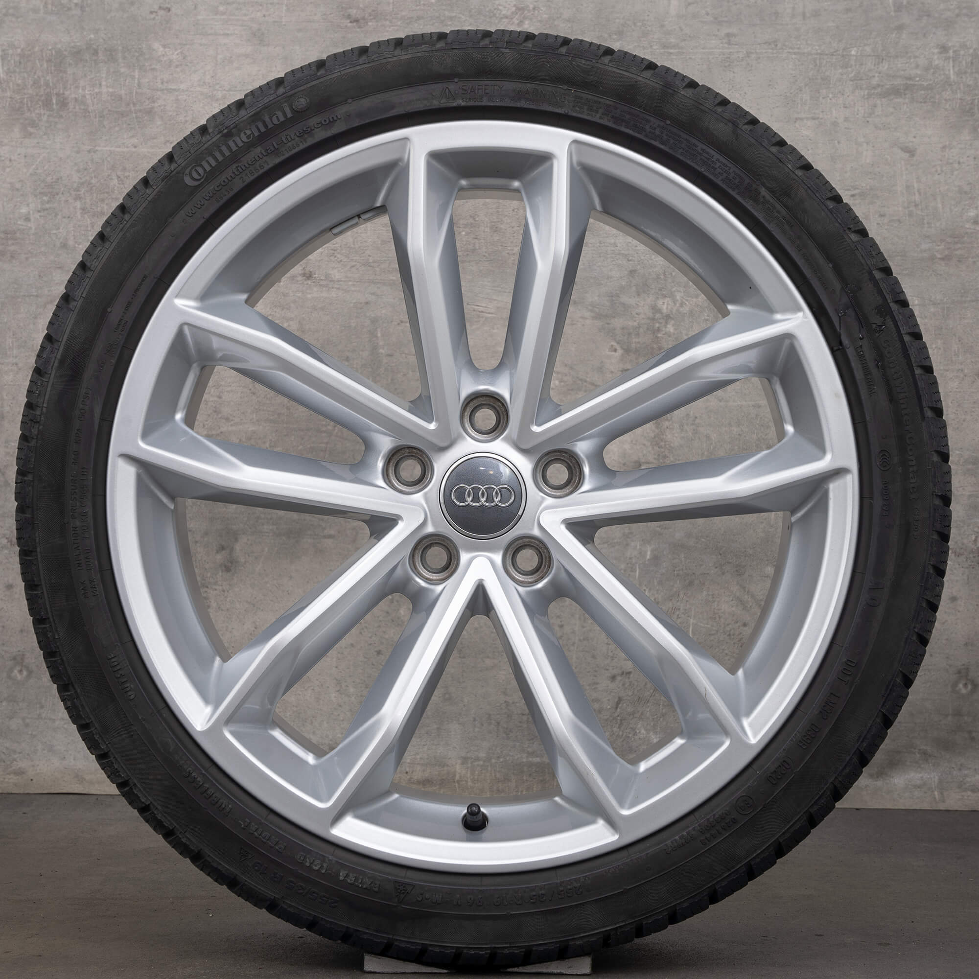 OEM Audi A5 S5 F5 8W B9 19 inch winter tires rims Cavo 8W0601025DF silver