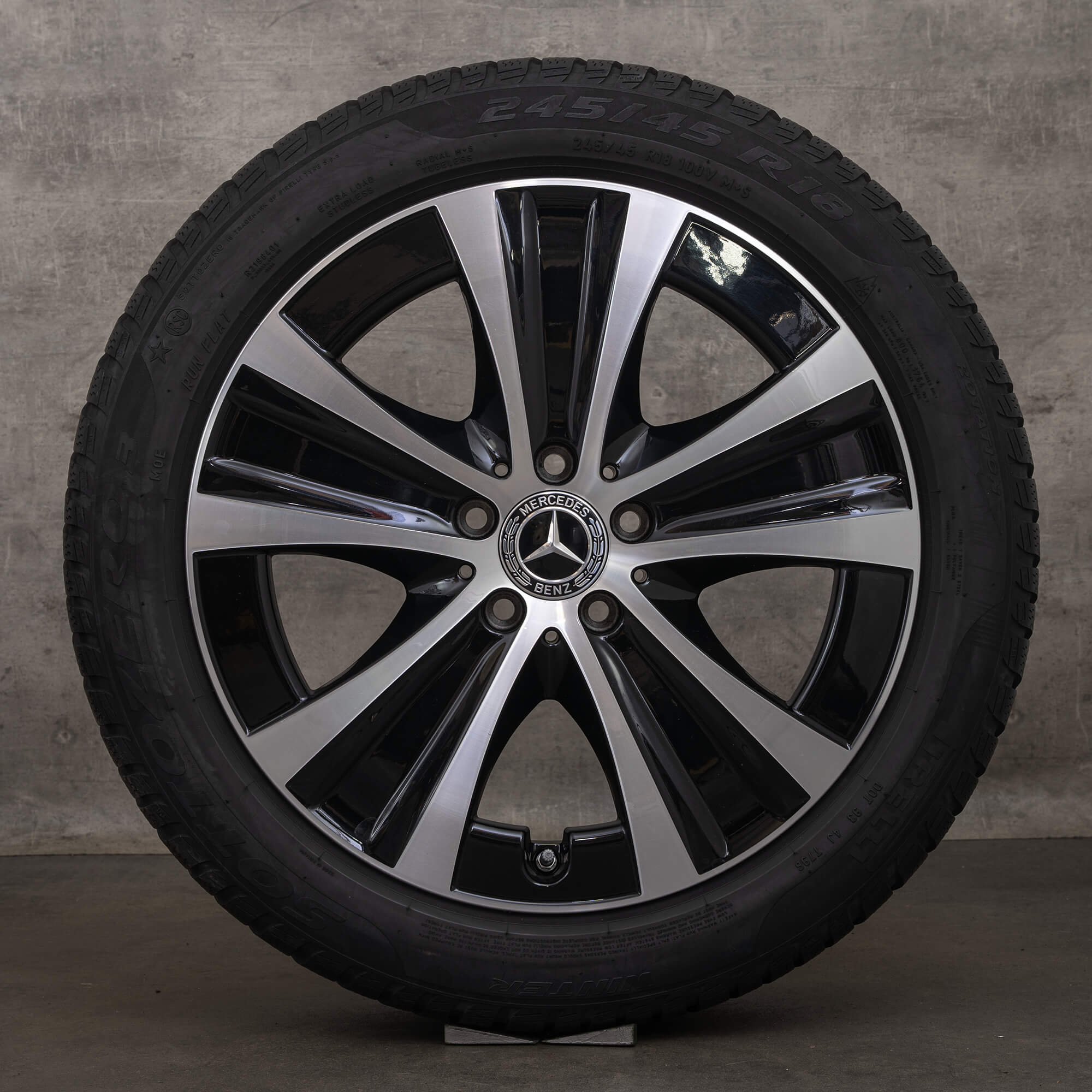 Jante de iarnă originale Mercedes Benz Clasa E 18 inch W213 S213 C238 A238 jante A2134013700 negru lucios