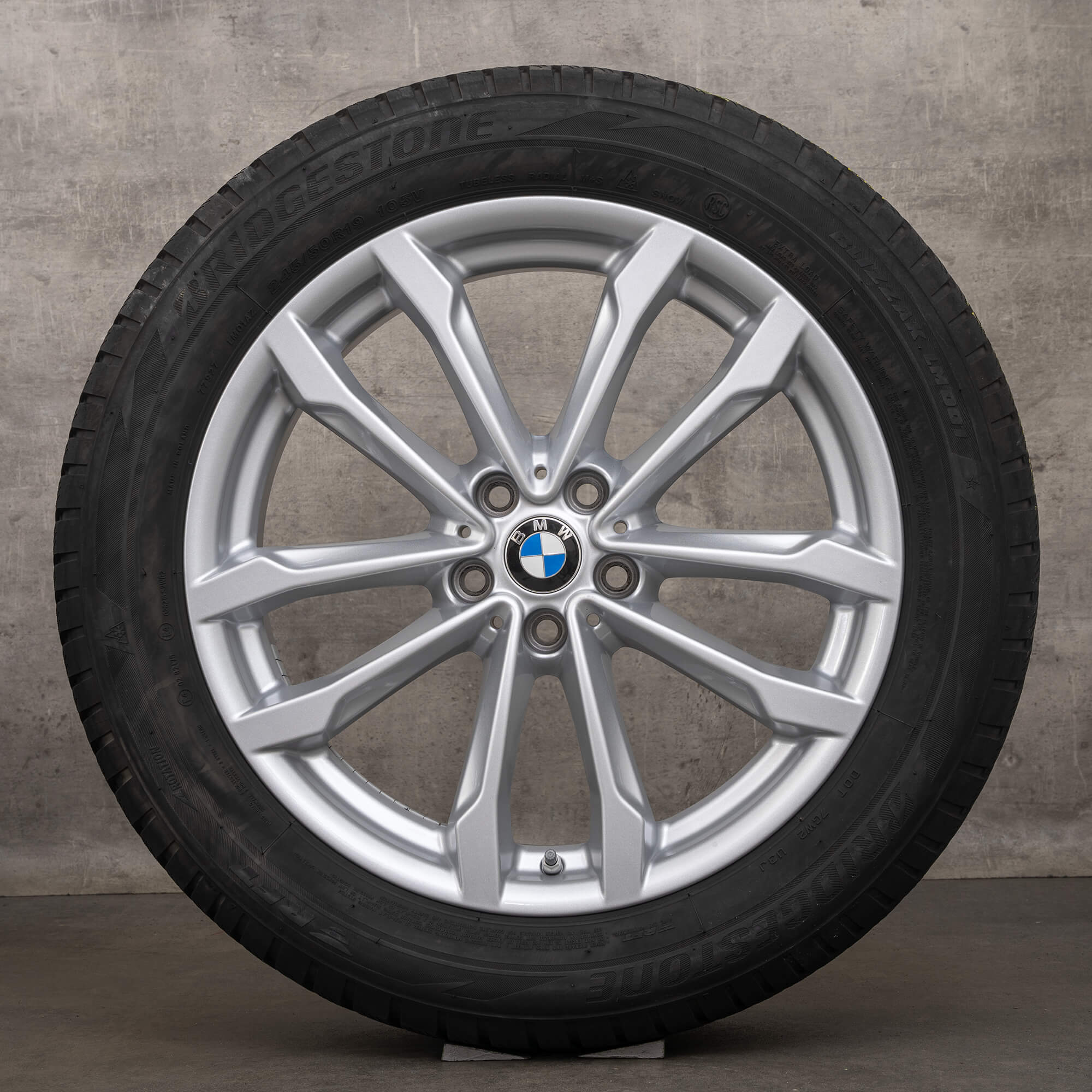 Original BMW X3 G01 X4 G02 19 inch rims winter tires 6877325 691 silver