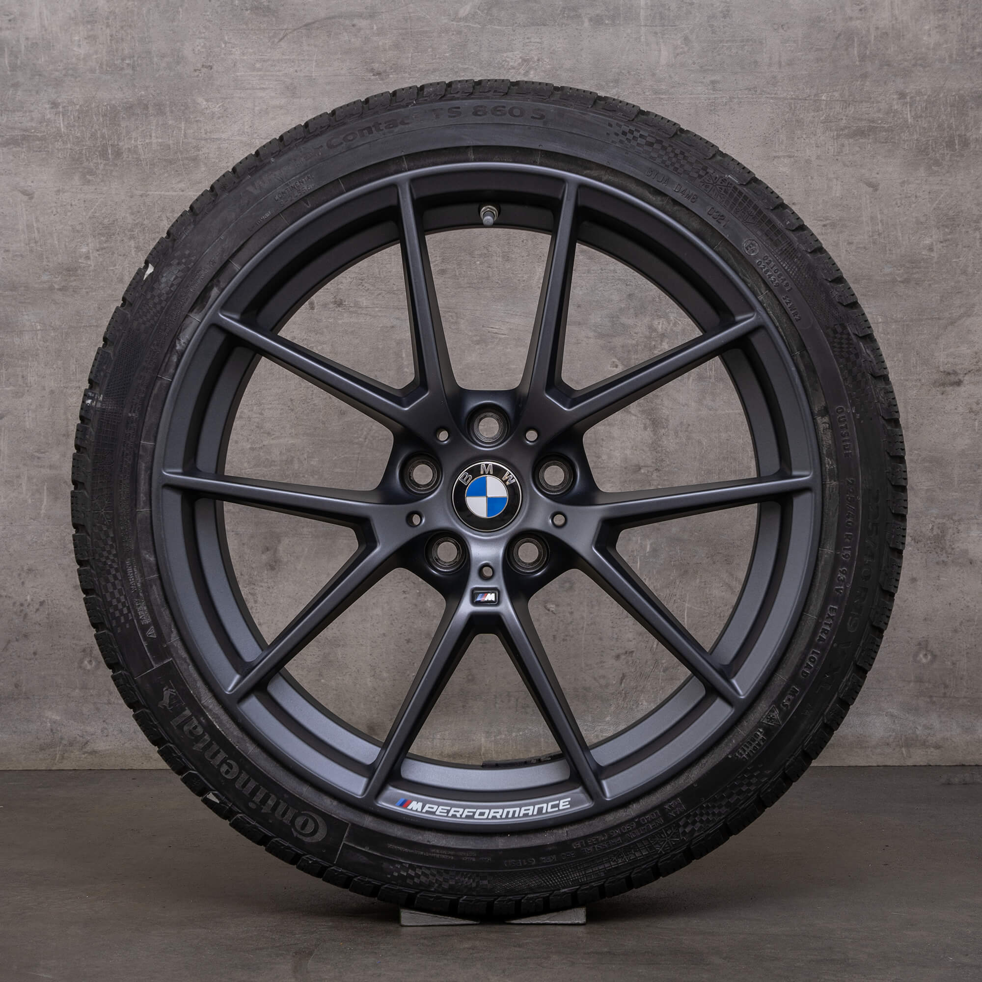 Original BMW Serie 2 3 4 llantas completas de invierno 19 pulgadas G42 G20 G21 G22 G23 898 M 6895390 6895391 gris férrico