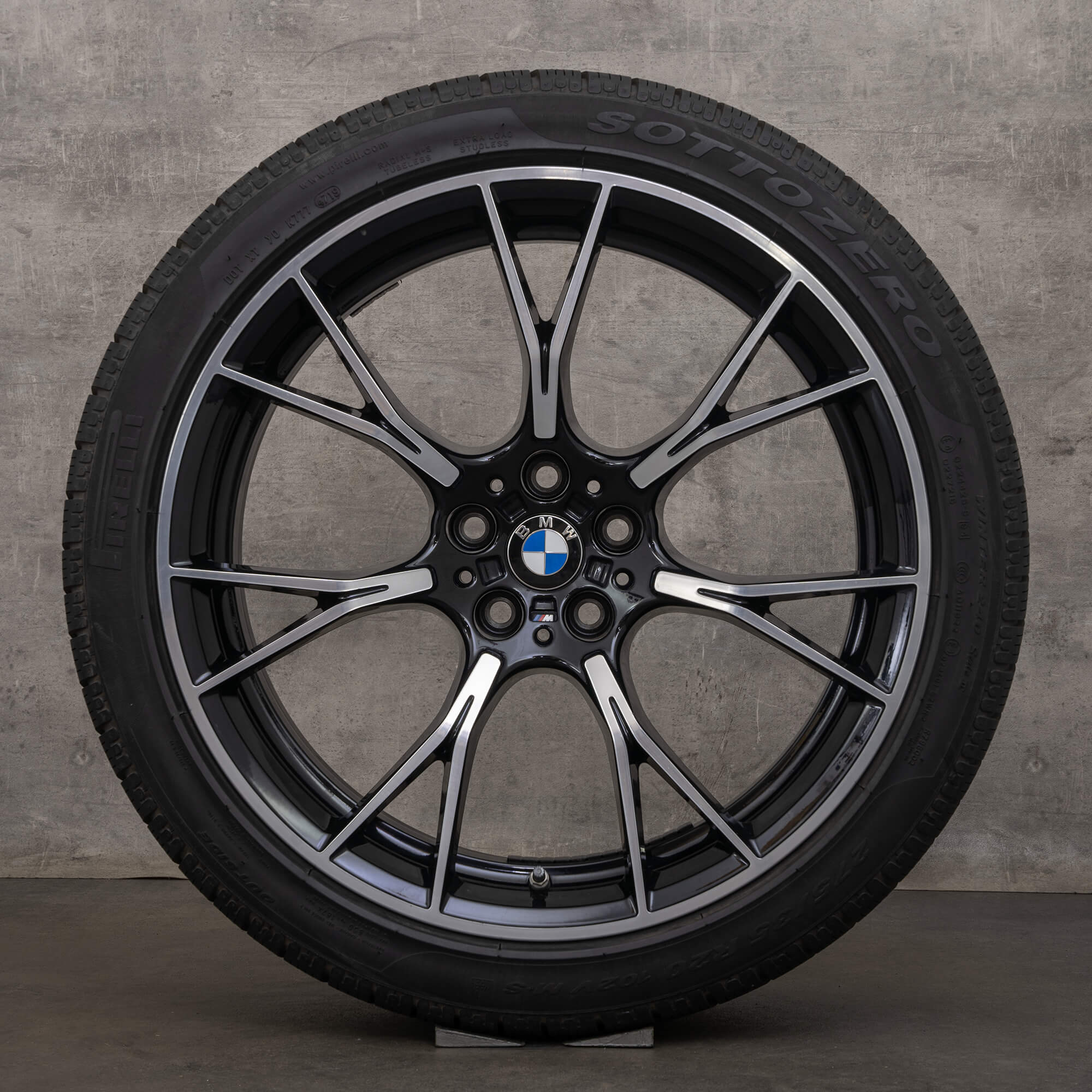 Originální zimni alu kola BMW M5 20 palcové ráfky F90 styl 789 M 8073849 8073850 černý vysoký lesk