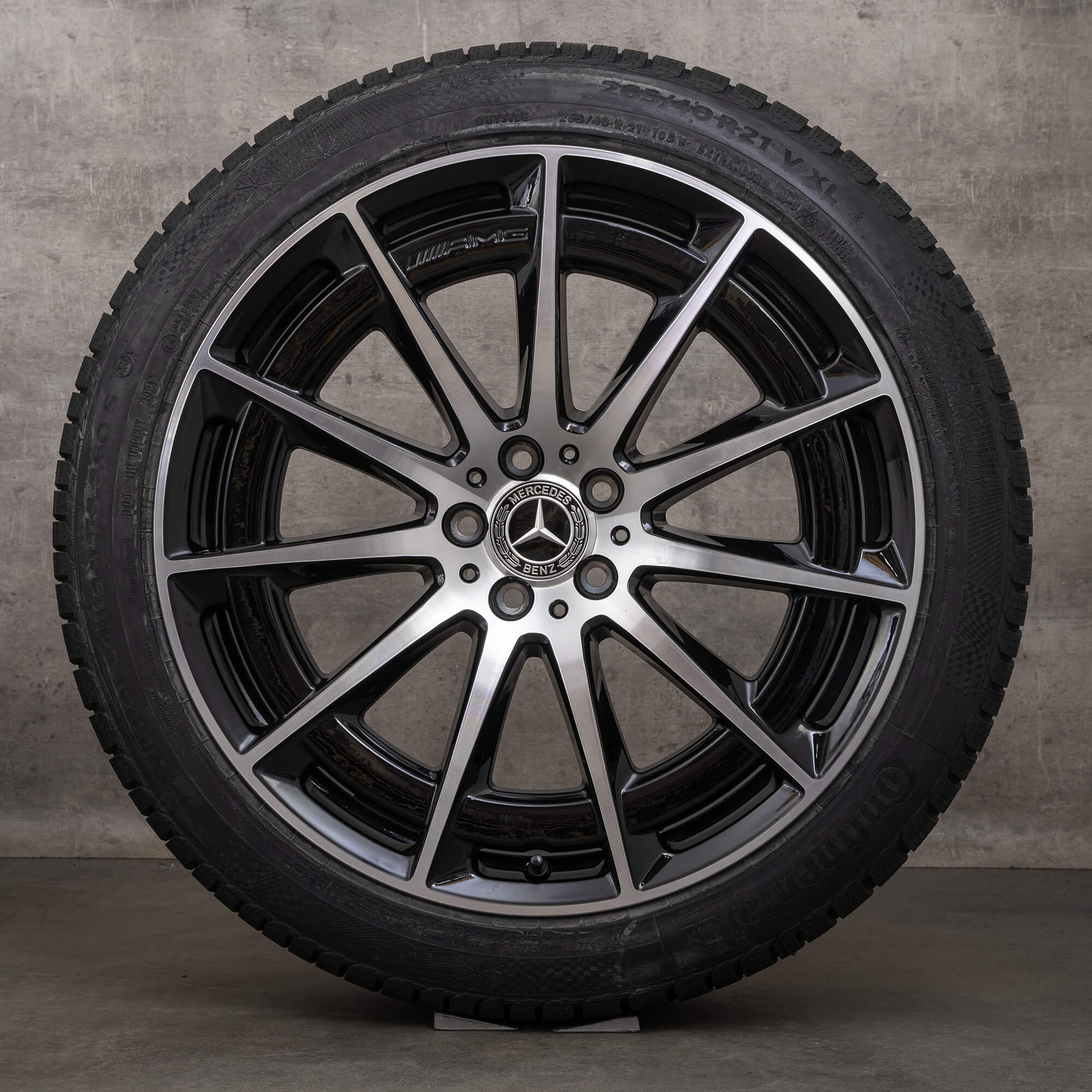 OEM Mercedes Benz EQE AMG winter wheels 21 inch SUV X294 rims A2974011400 black glossy turned