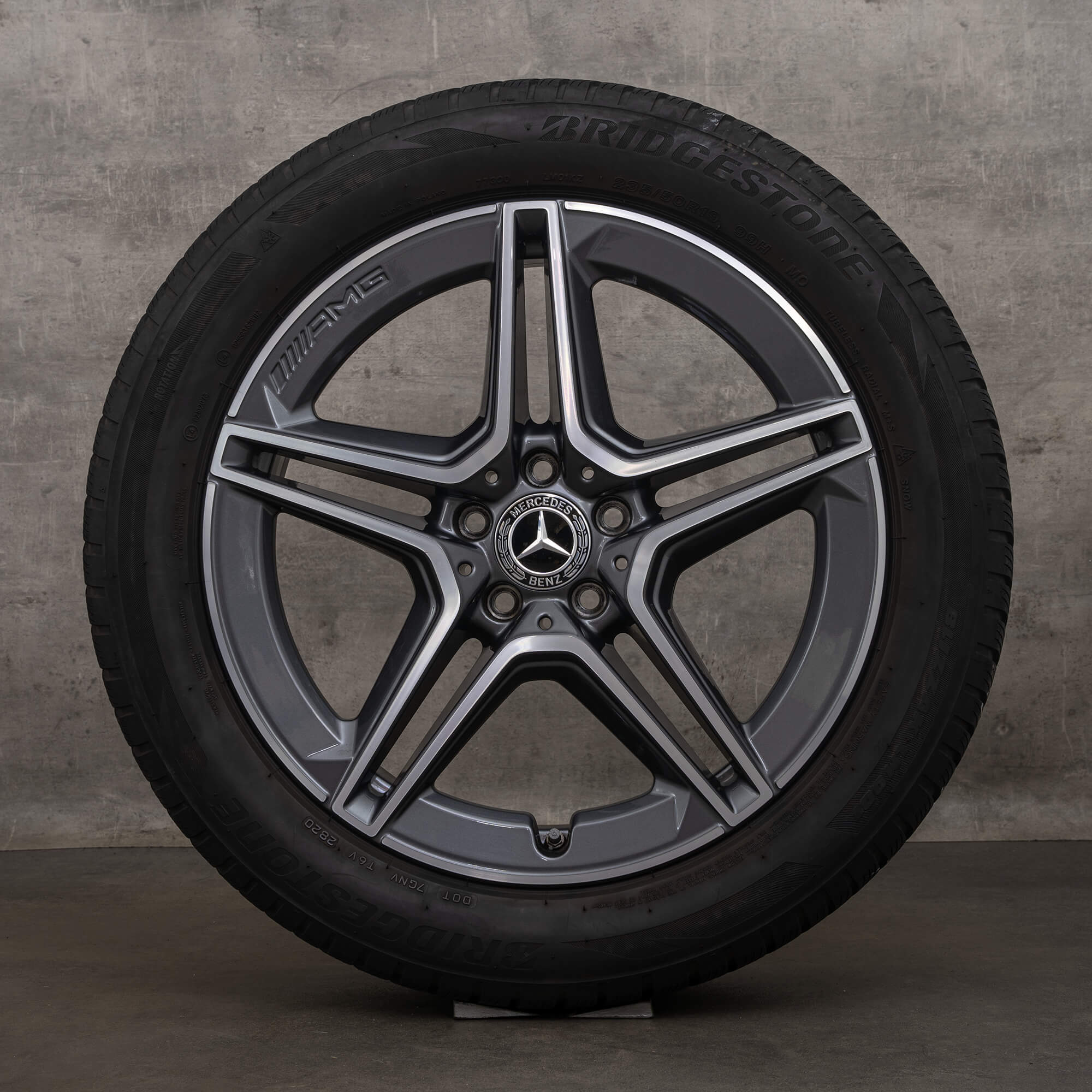 OEM Mercedes Benz GLA GLB AMG winter wheels 19 inch H247 X247 rims A2474011500 himalaya grey high-sheen