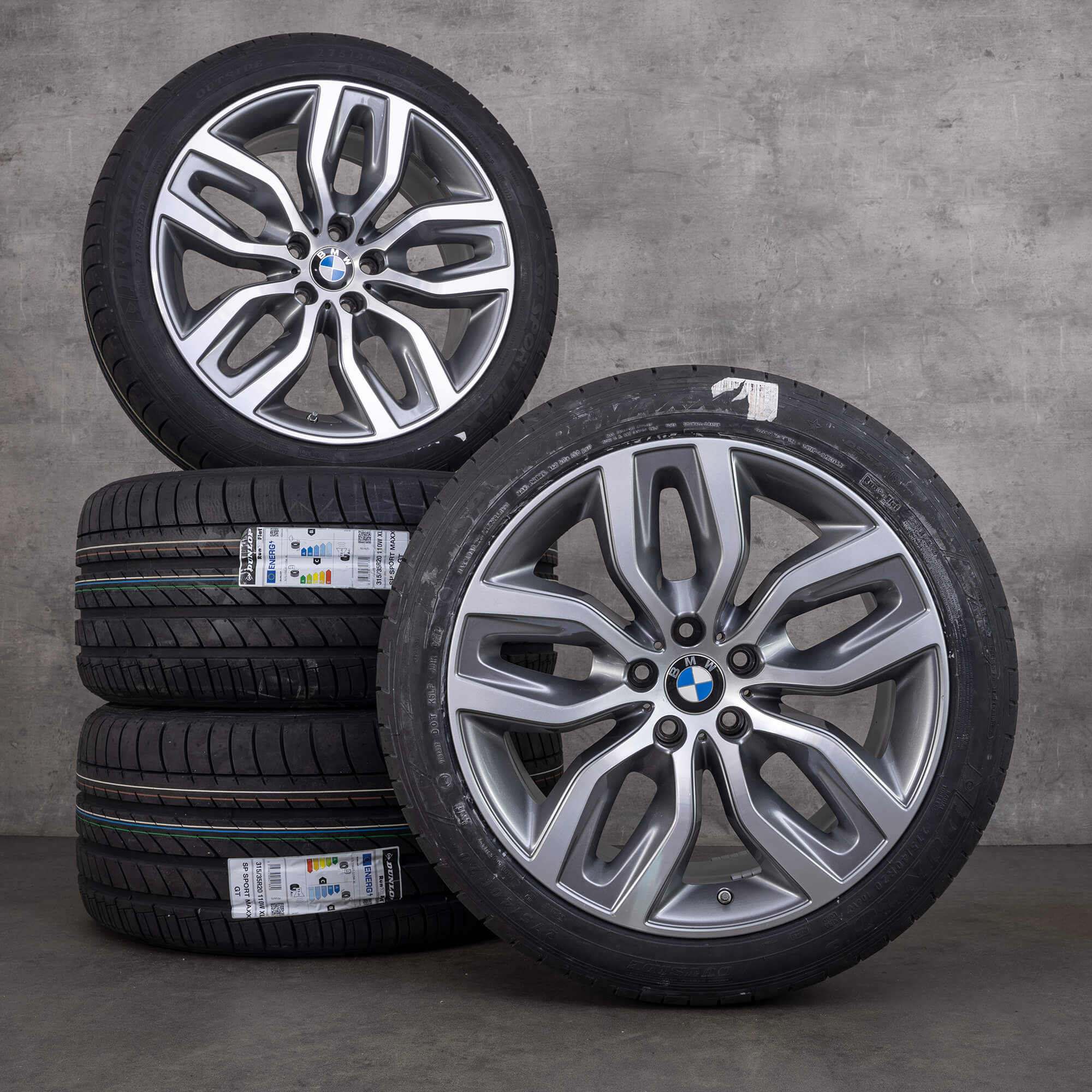 BMW X5 E70 F15 X6 F16 jantes pneus de verão rodas 20 polegadas 6788027 6788028