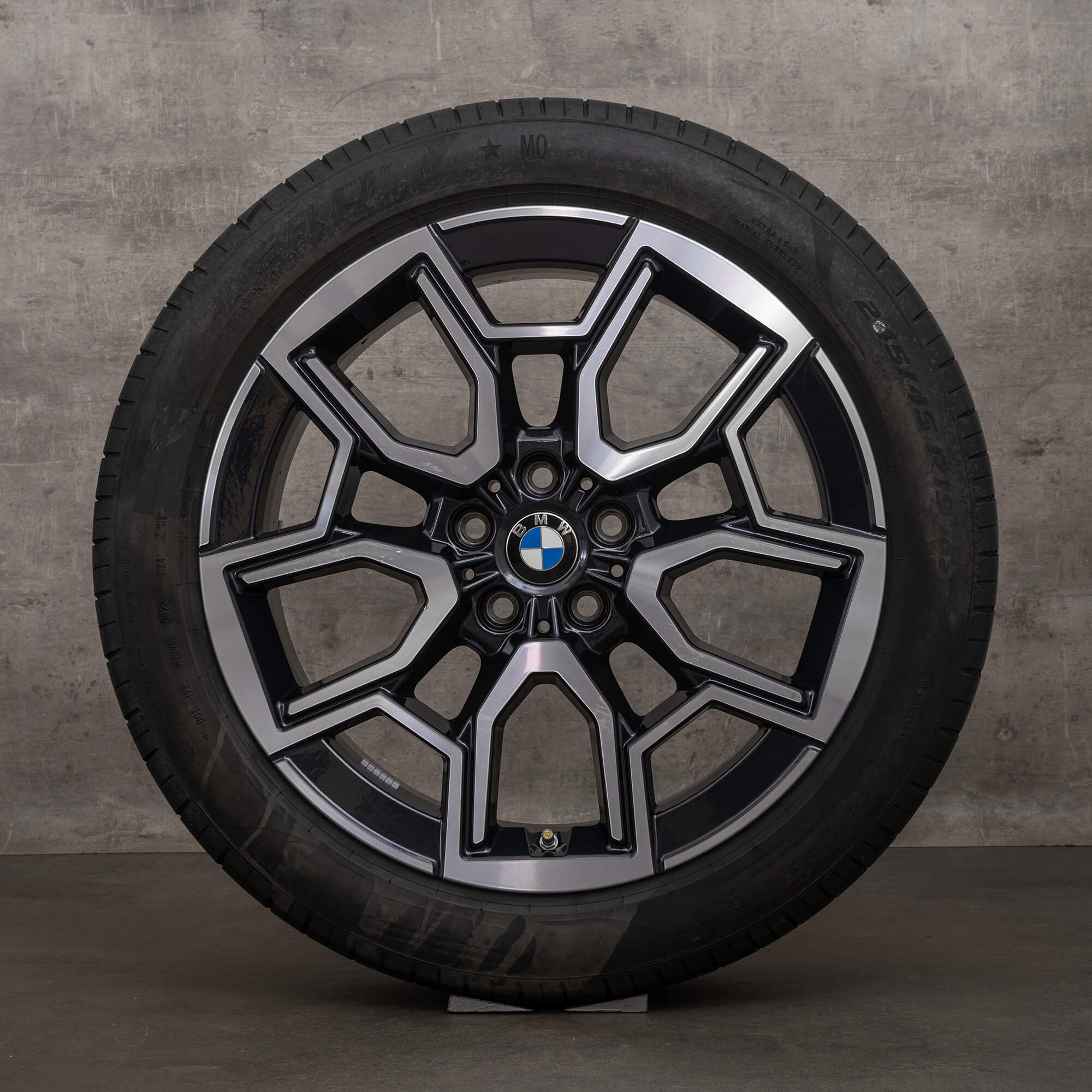 OEM BMW X1 iX1 X2 summer wheels 19 inch U10 U11 rims Styling 867 6898041 midnight grey high gloss