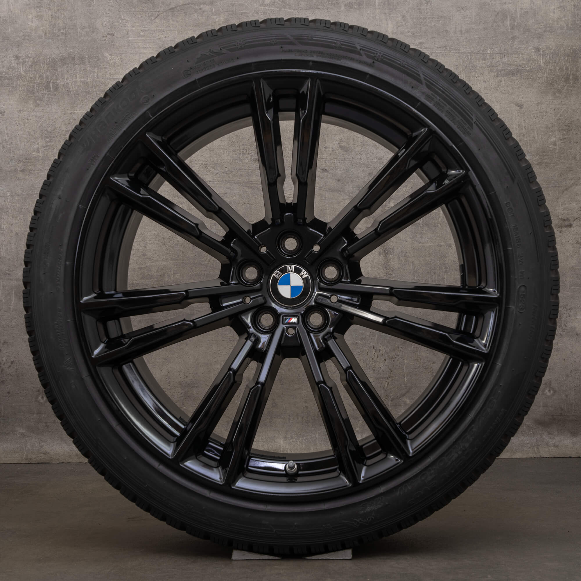 OEM BMW M5 F90 20 inch winter tires rims 706 M 7857077 7857078 black