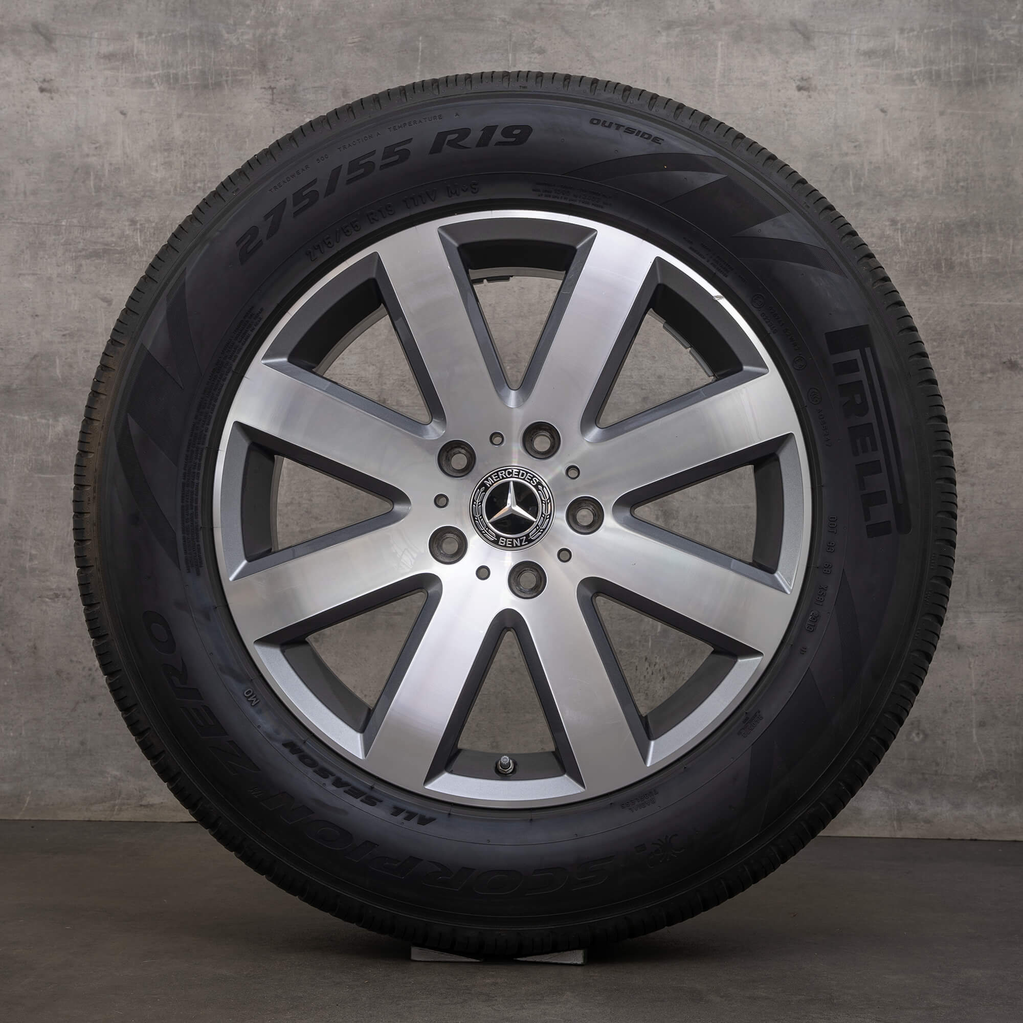 Jante originale Mercedes Benz Clasa G de iarnă 19 inch W463A G500 jante A4634011000 gri himalaya lucios înalt