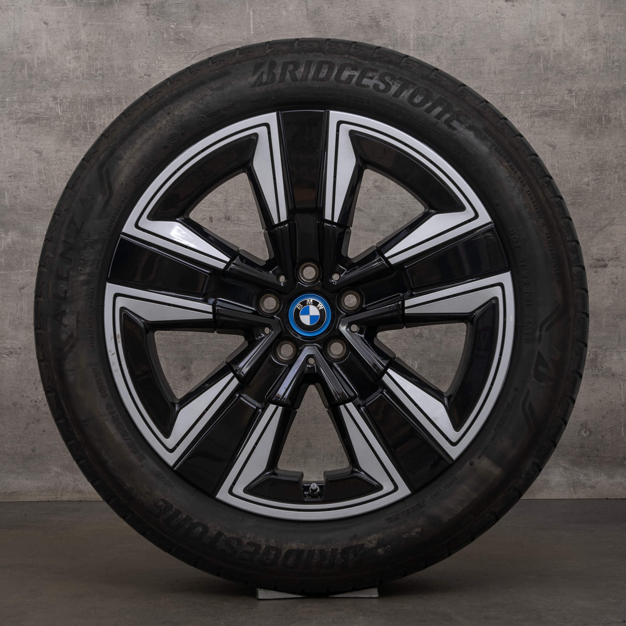 Jante originale BMW iX3 19 inch G08 roți de vară 6895627 842 jet black cauciucuri