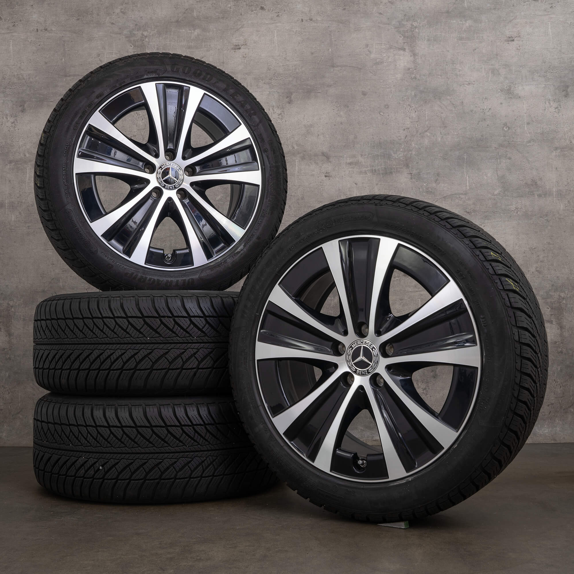 Jante de iarnă Mercedes Benz Clasa E 18 inch W213 S213 C238 A238 jante A2134013700 negru lucios